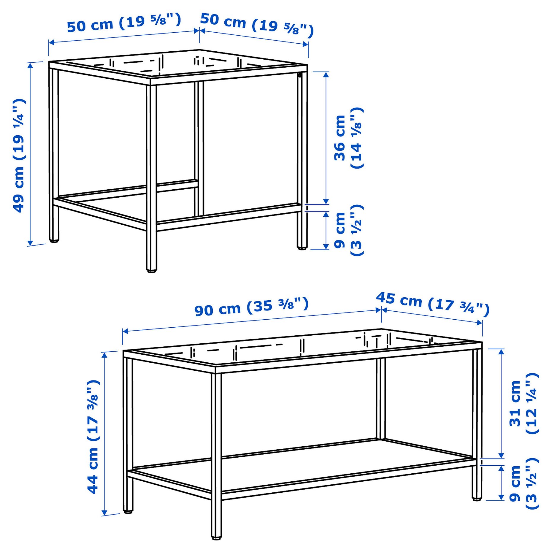 VITTSJÖ, nest of tables, set of 2, 802.153.32