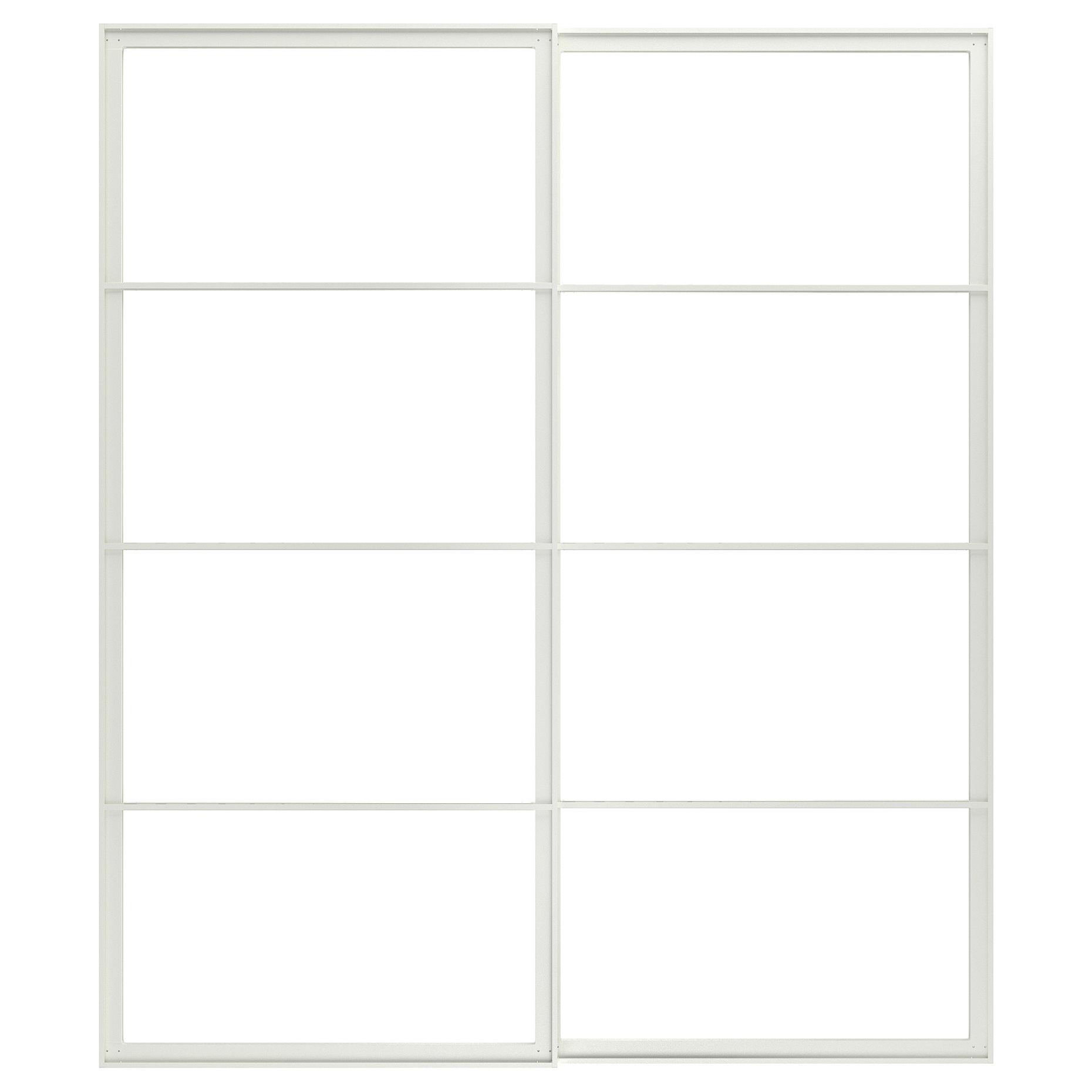 PAX, pair of sliding door frames with rail, 200x236 cm, 804.581.94