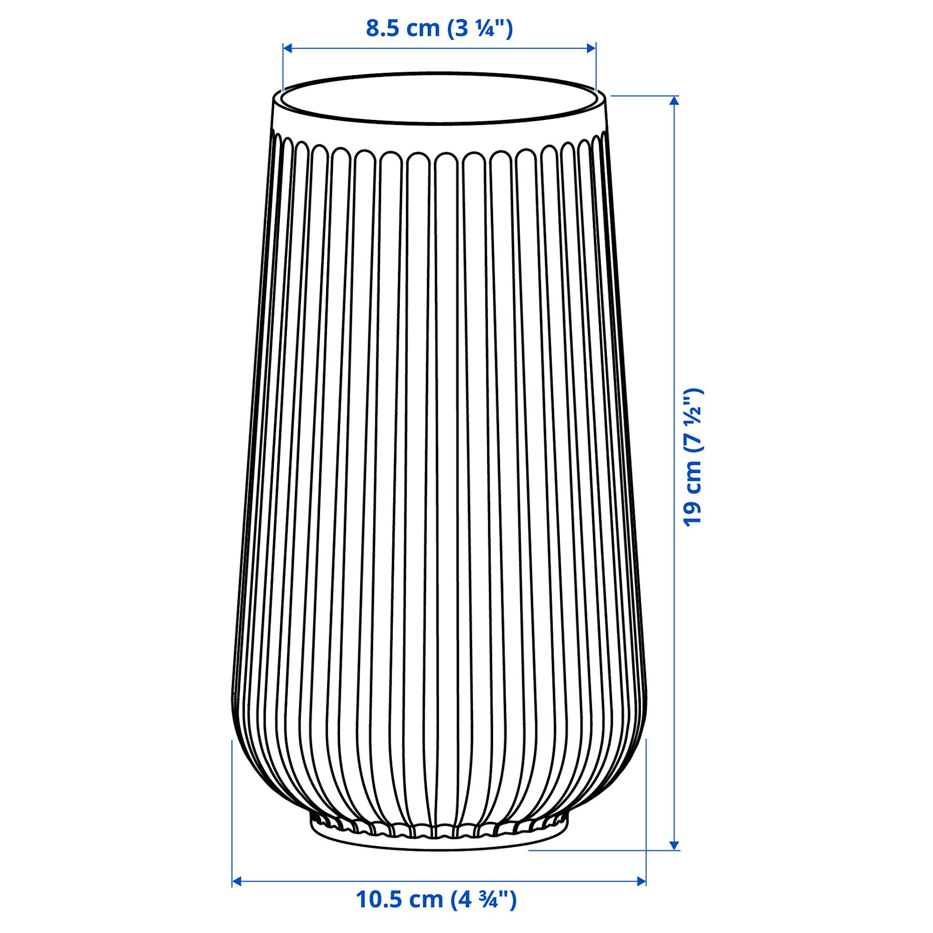 GRADVIS, vase, 19 cm, 805.029.22