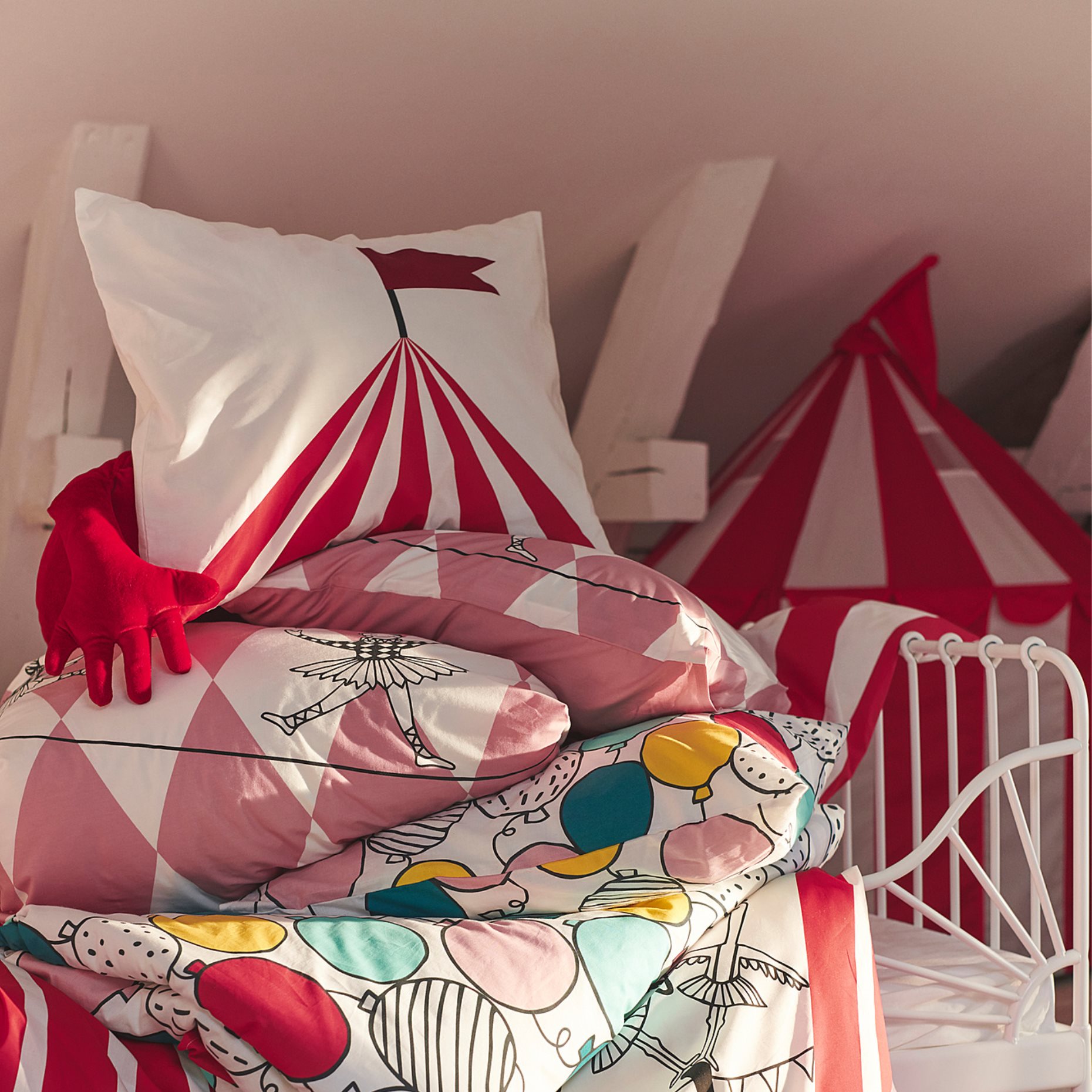 BUSENKEL, duvet cover and pillowcase/balloon pattern, 150x200/50x60 cm, 805.178.34