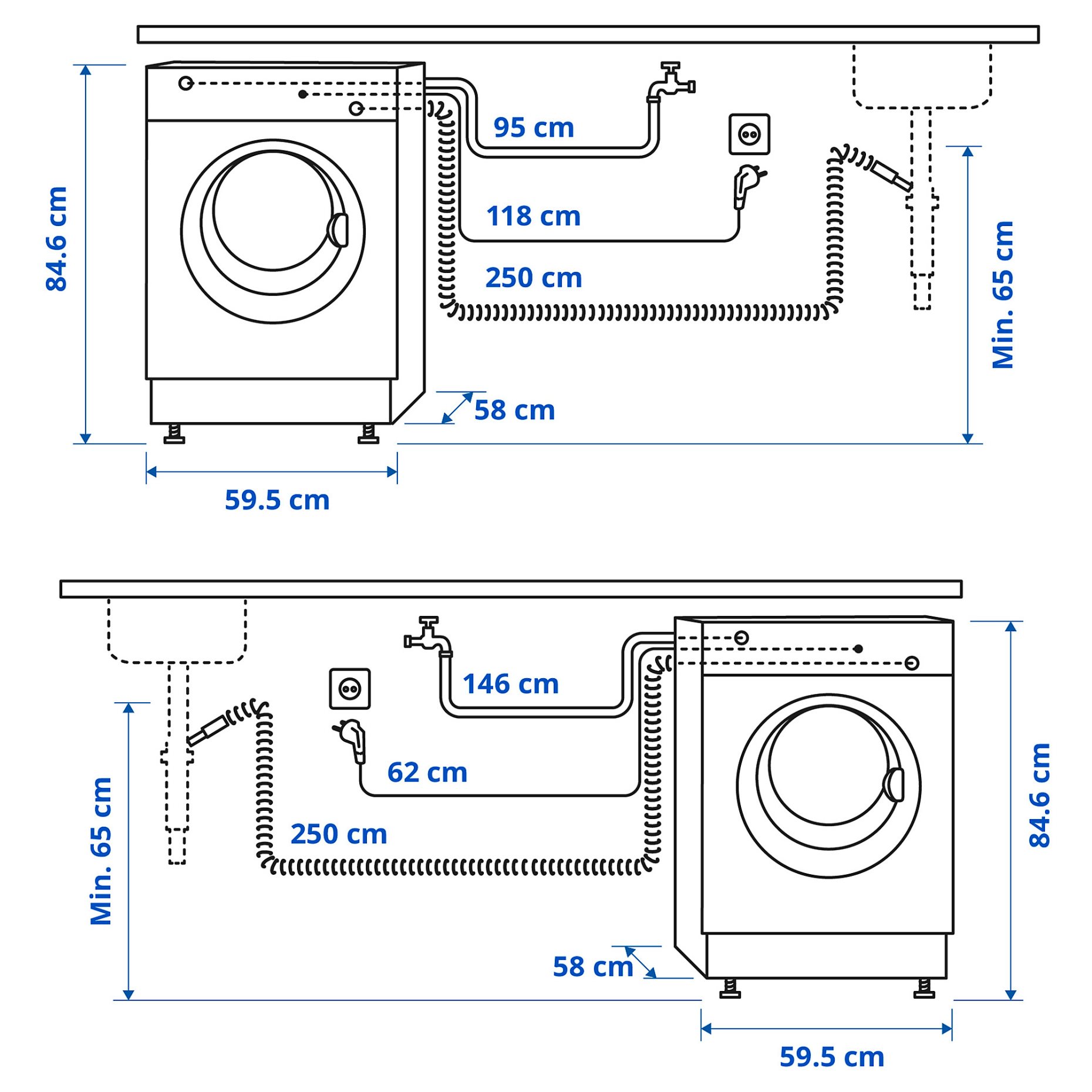 UDDARP, πλυντήριο-στεγνωτήριο/IKEA 500, 8/5 kg, 805.254.62