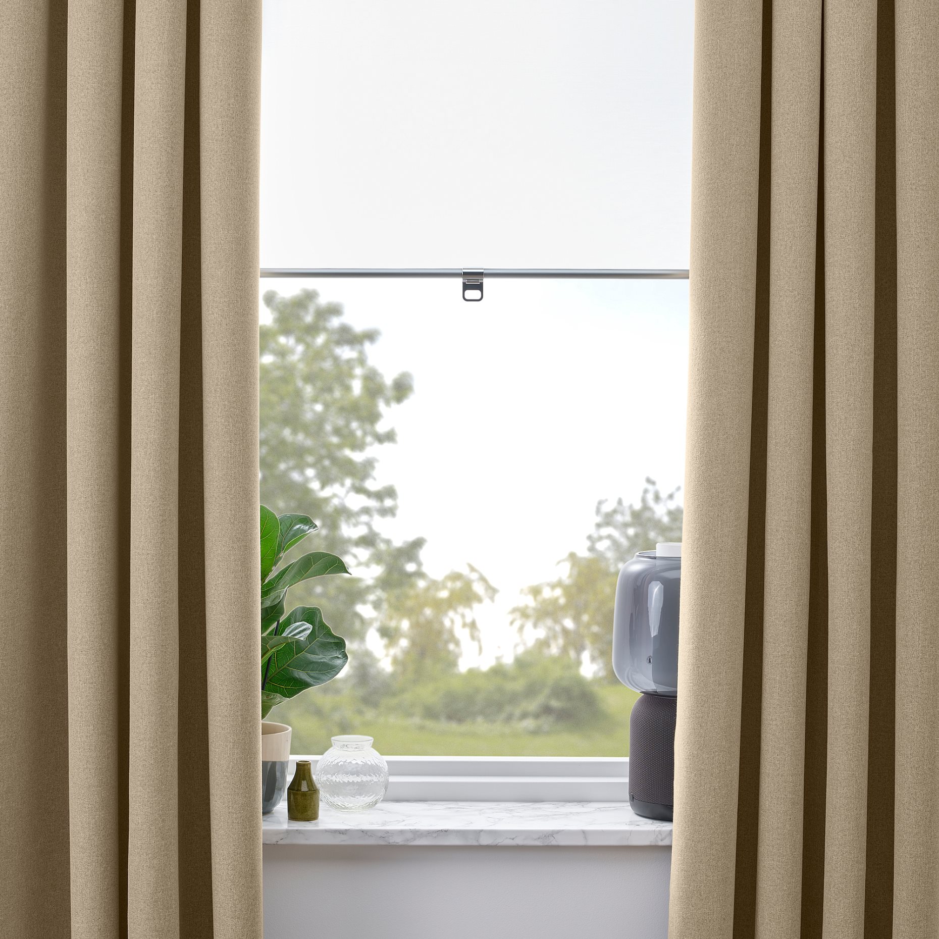 ROSENMANDEL, room darkening curtains/1 pair, 135x300 cm, 805.390.77