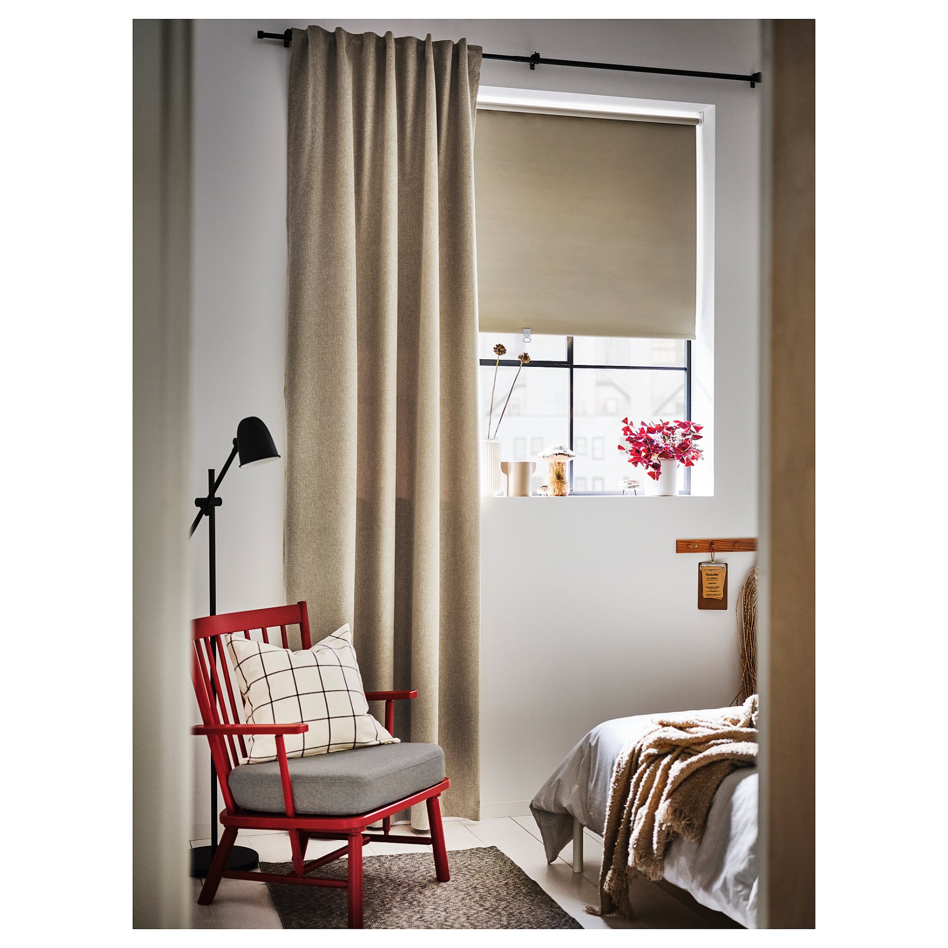 ROSENMANDEL, room darkening curtains/1 pair, 135x300 cm, 805.390.77