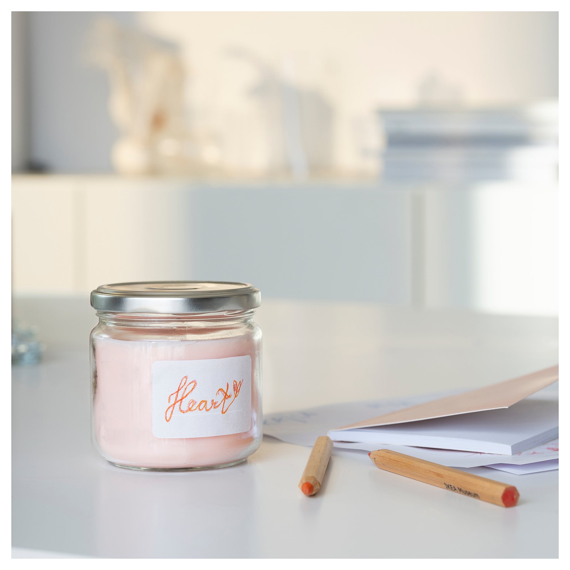 ÄDELSYREN, scented candle in glass with lid/Grapefruit & rose, 40 hr, 805.425.55