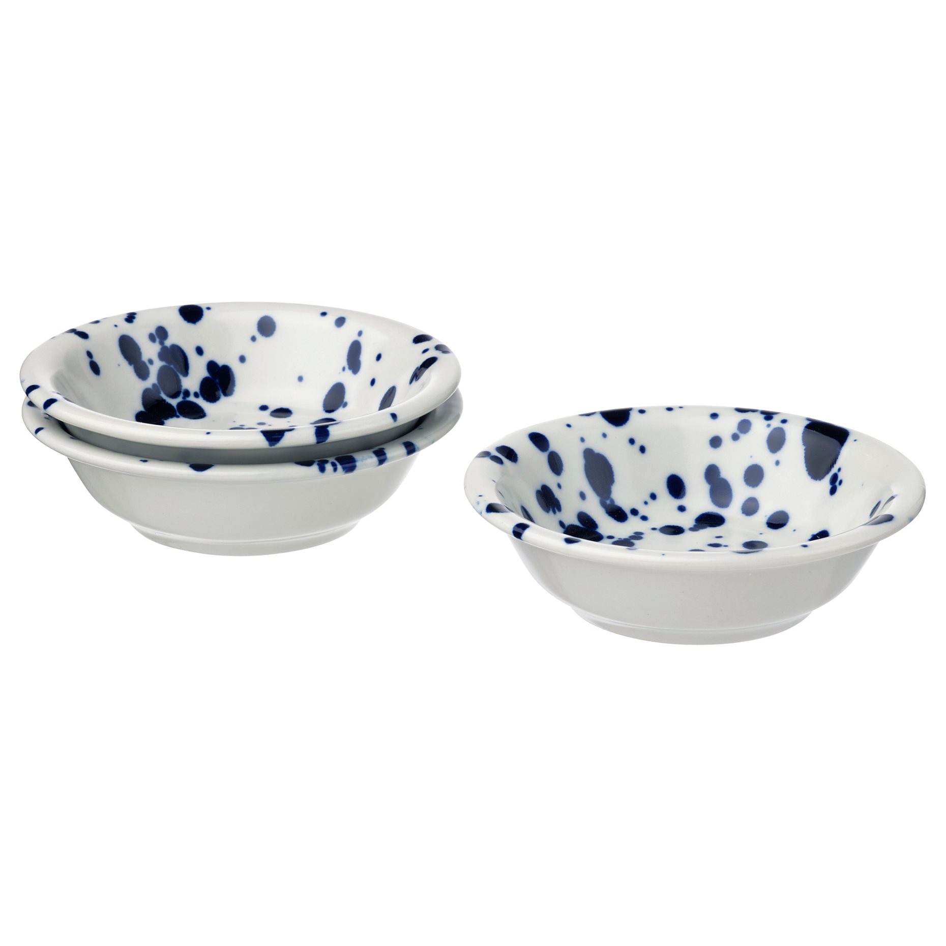 SILVERSIDA, bowl patterned/3 pack, 11 cm, 805.656.98
