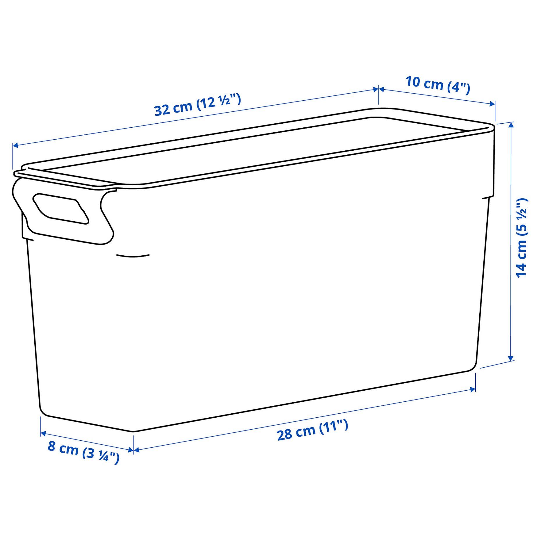 KLIPPKAKTUS, storage box for fridge, 32x10x15 cm, 805.688.85
