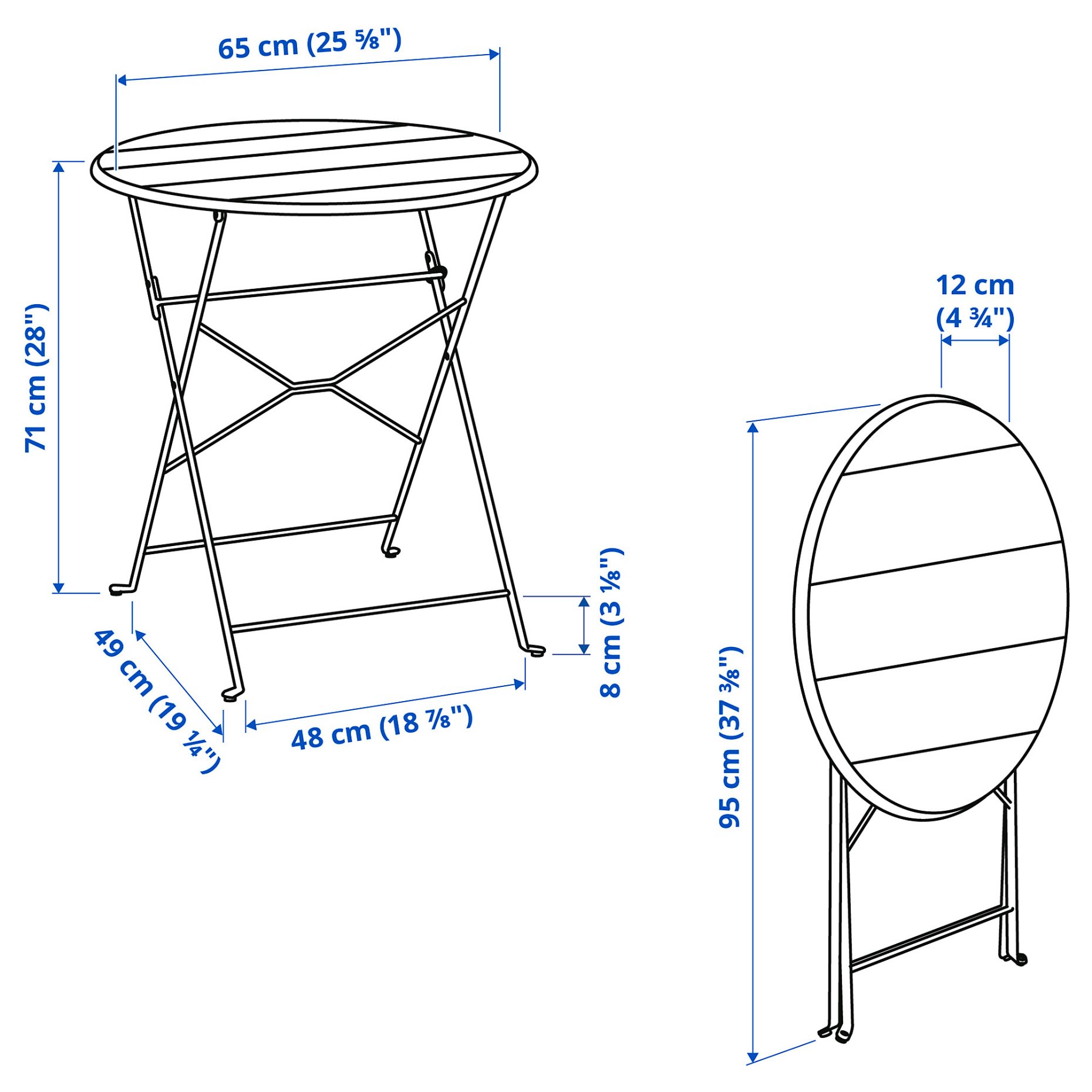 SUNDSÖ, table outdoor, 65 cm, 805.758.95