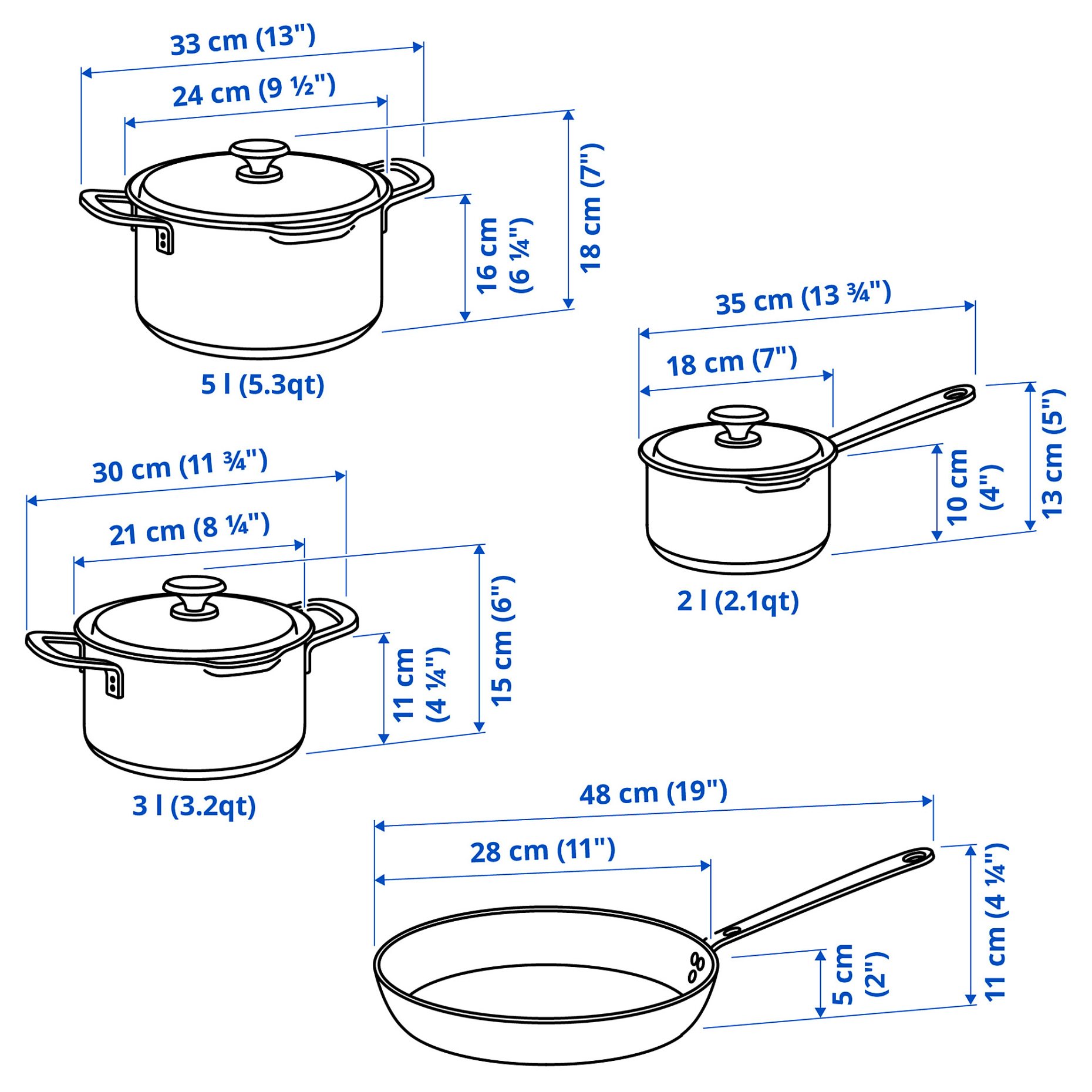 HEMKOMST, 7-piece cookware set, 805.801.04