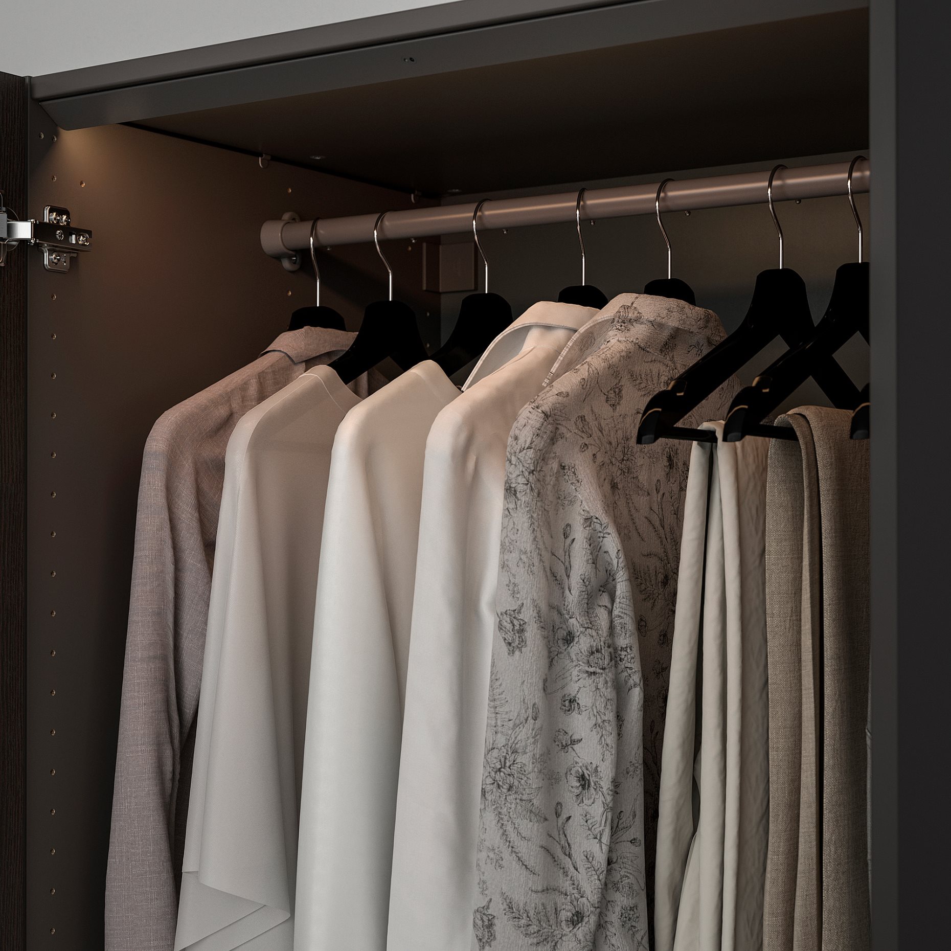 ÖVERSIDAN, wardrobe strip with built-in LED light source with sensor/dimmable, 71 cm, 805.895.19