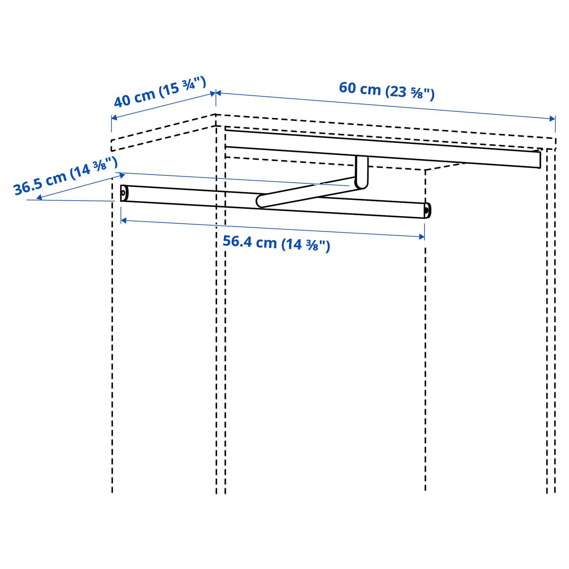 ALTARLIDEN, clothes rail, 60x42 cm, 805.966.90