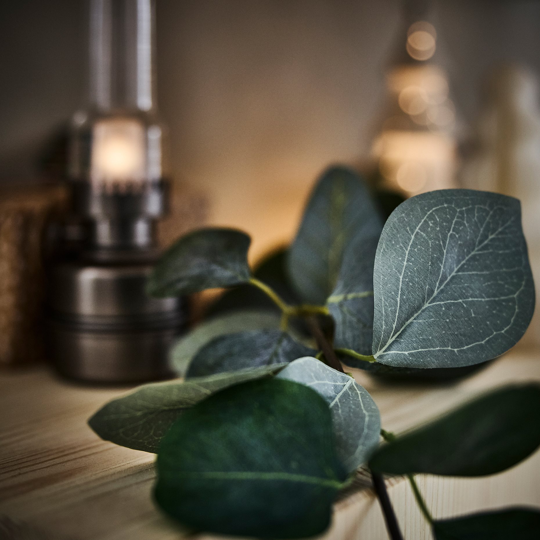 SMYCKA, γιρλάντα εσωτερικού/εξωτερικού χώρου/ευκάλυπτος, 3 m, 806.065.71