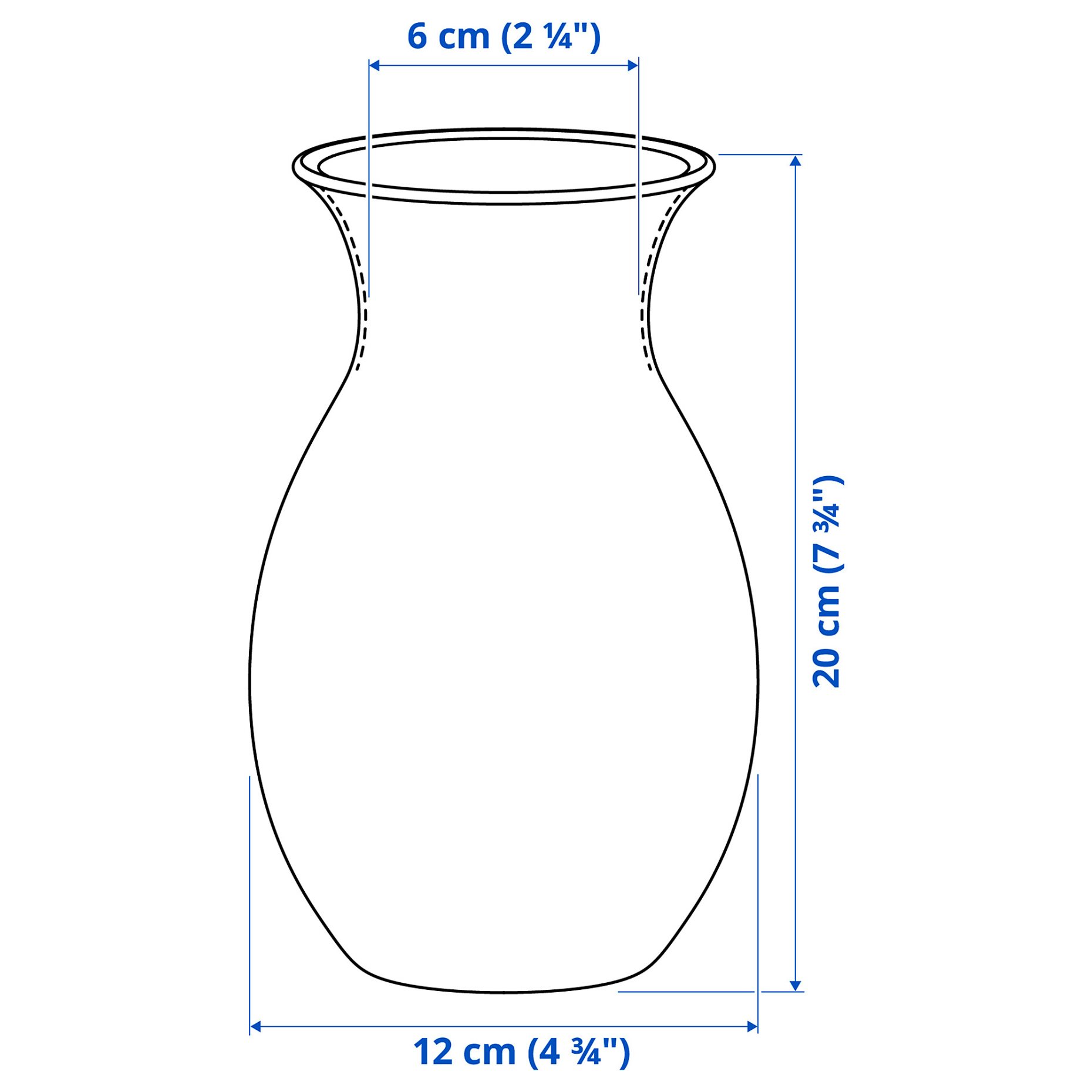 BERGKÖRSBÄR, vase, 20 cm, 806.110.49