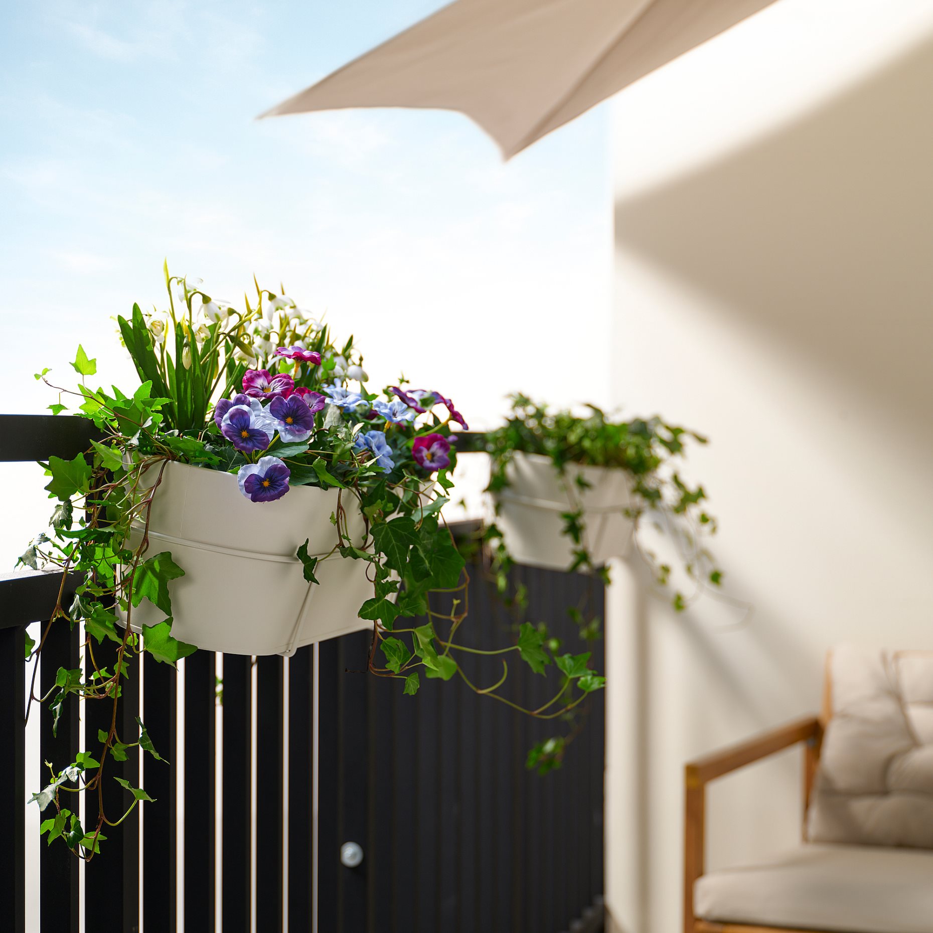 VITLÖK, flower box with holder in/outdoor, 56x20 cm, 806.124.78