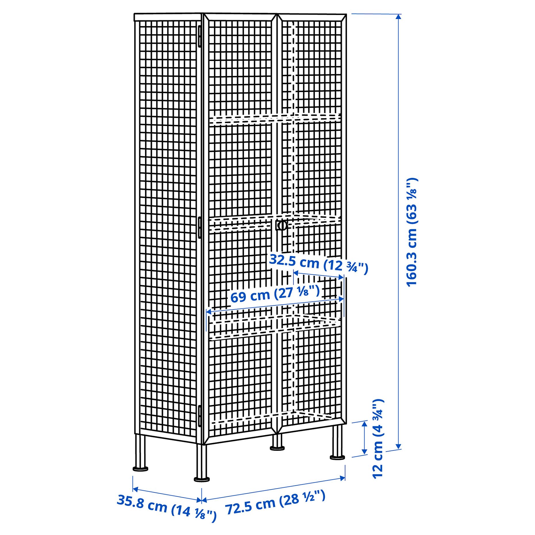 IKEA PS 2026, glass-door cabinet, 73x36x160 cm, 806.169.52