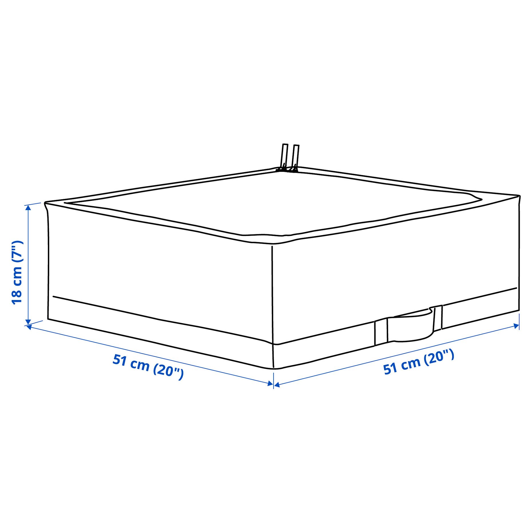 STUK, θήκη αποθήκευσης, 51x51x18 cm, 806.215.38