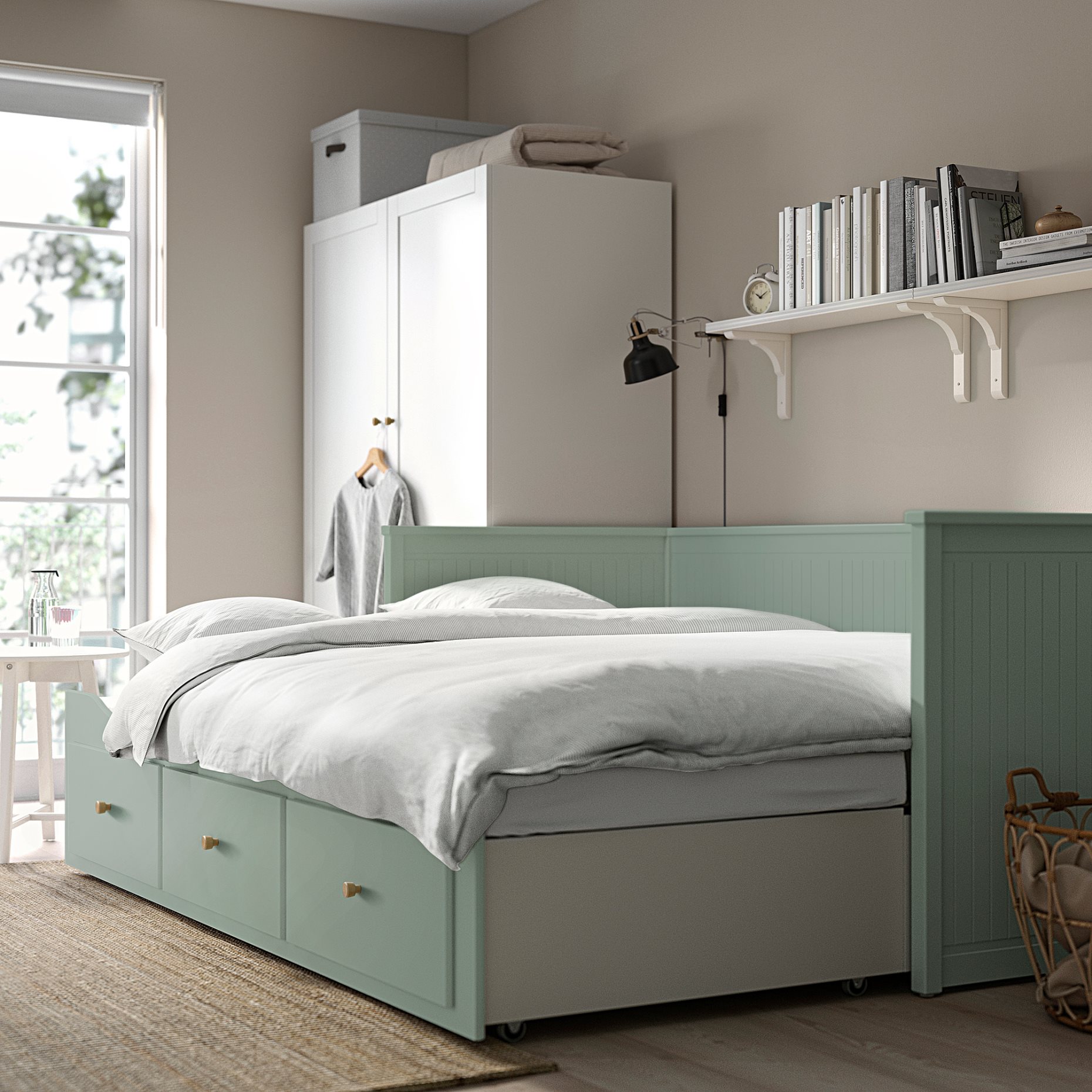 HEMNES, κρεβάτι επισκέπτη day-bed με 3 συρτάρια, 80x200 cm, 806.228.92