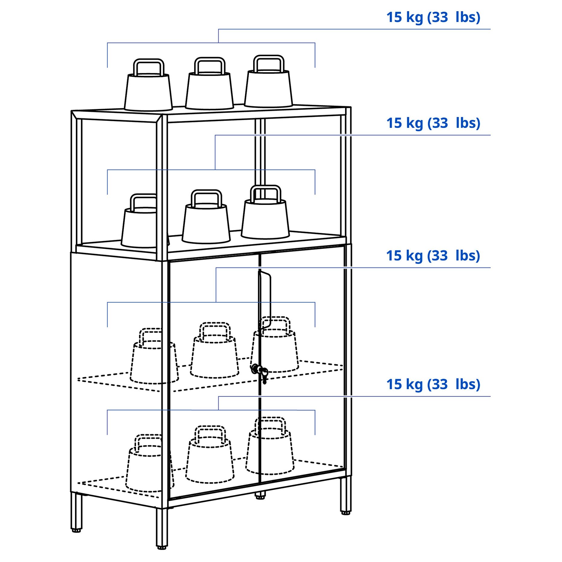 TROTTEN, cabinet with doors, 70x35x110 cm, 806.239.62