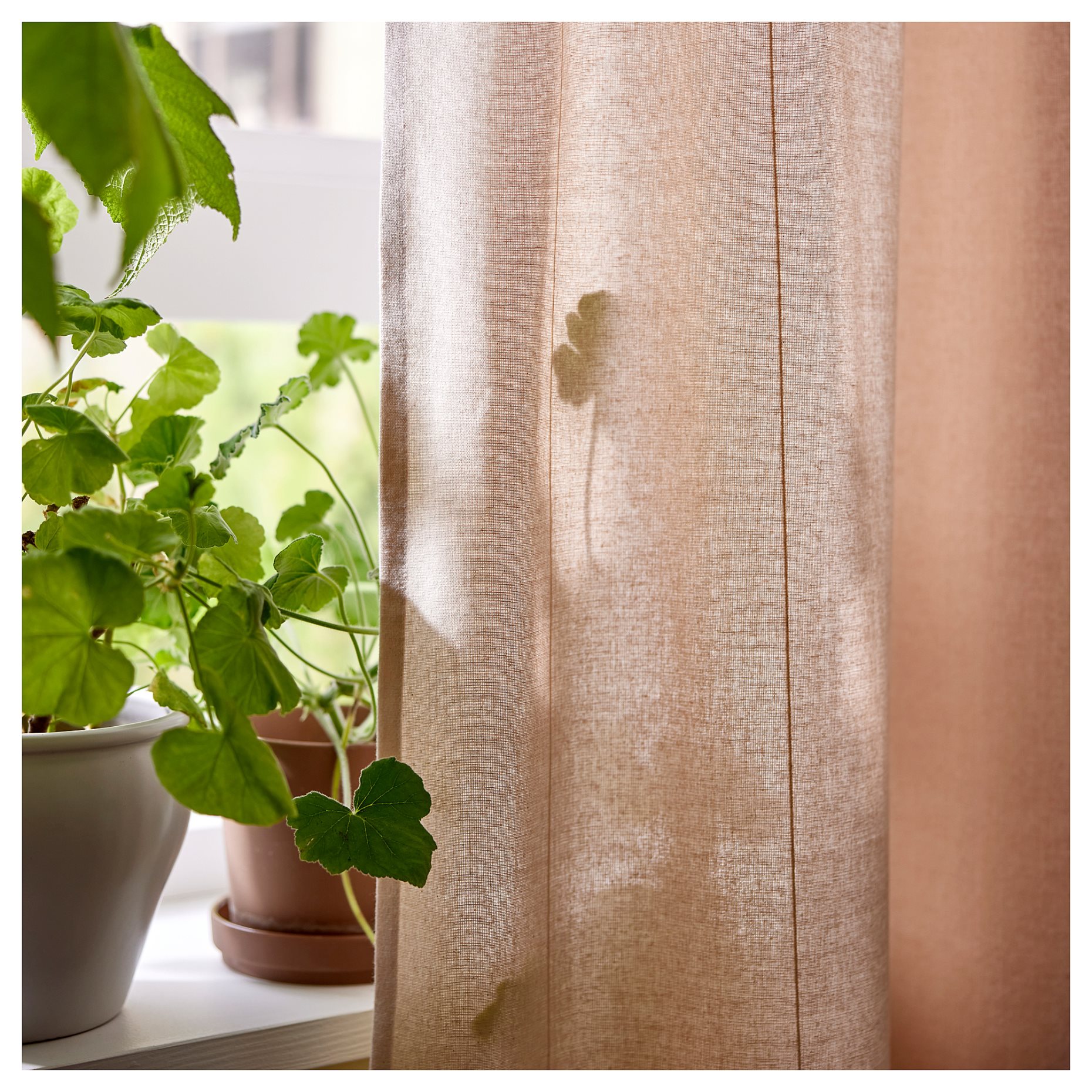 LENDA, curtains with heading tape and tie-backs/1 pair, 140x165 cm, 806.331.07