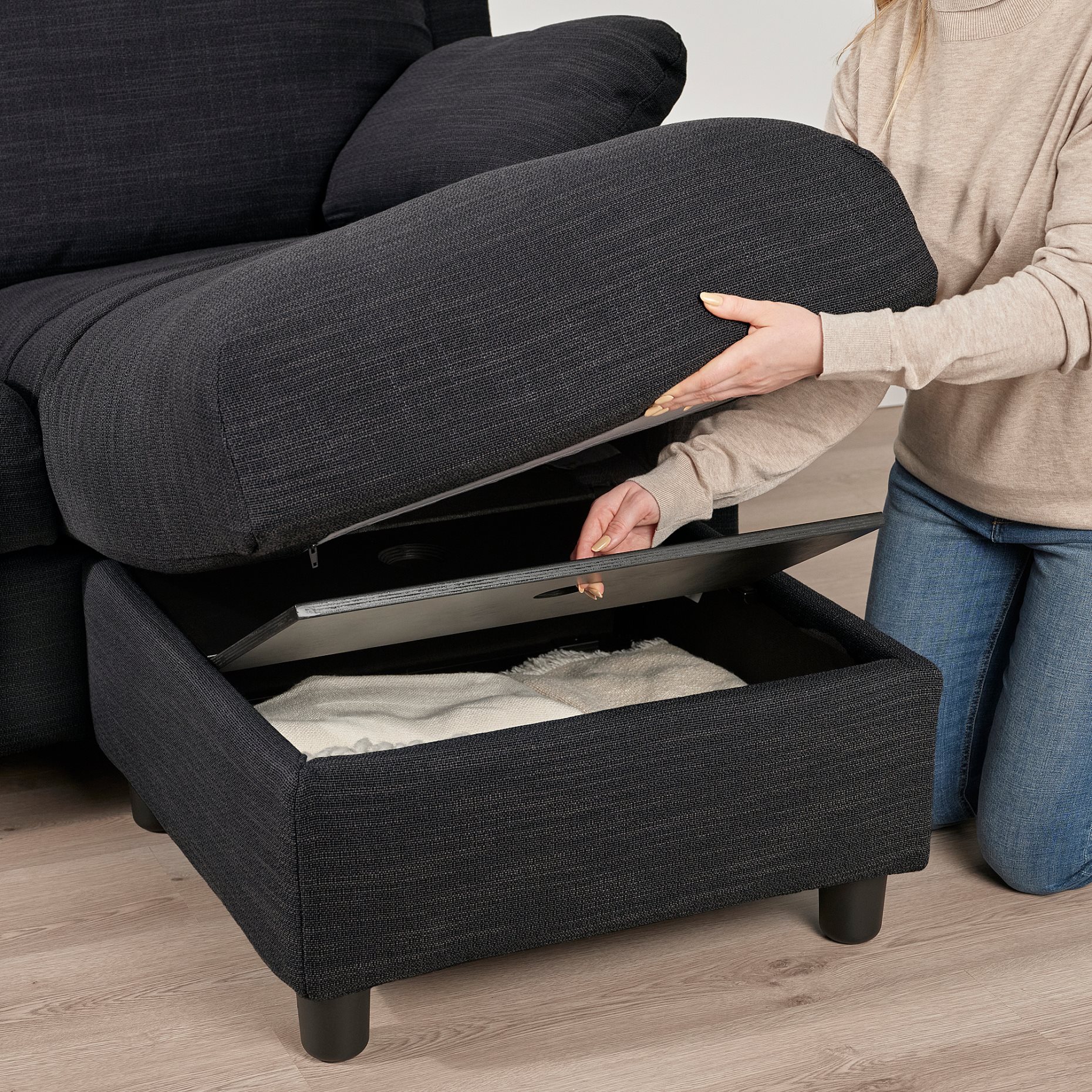 VINLIDEN, τριθέσιος καναπές με σεζλόνγκ, 893.046.87