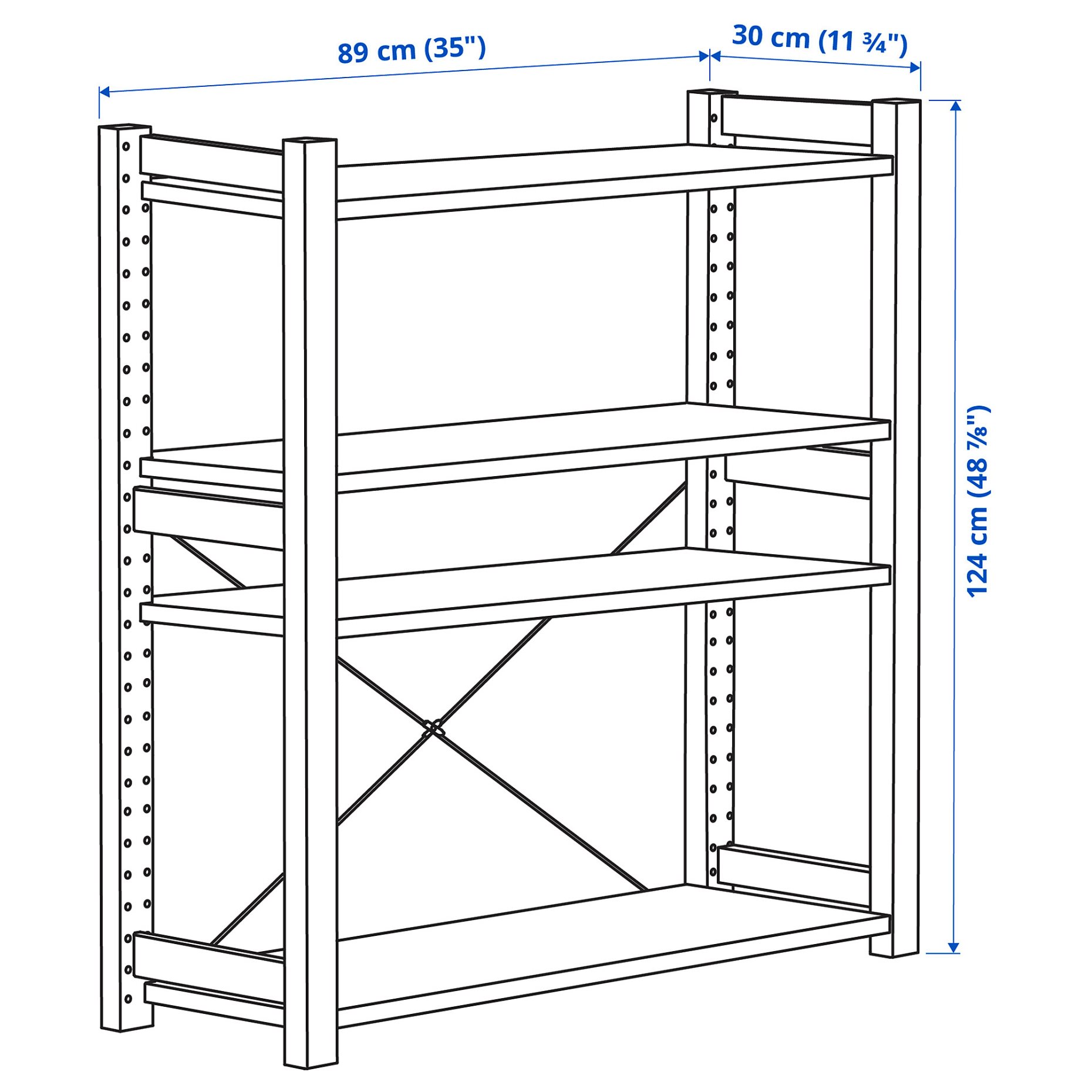 IVAR, shelving unit, pine, 893.097.22