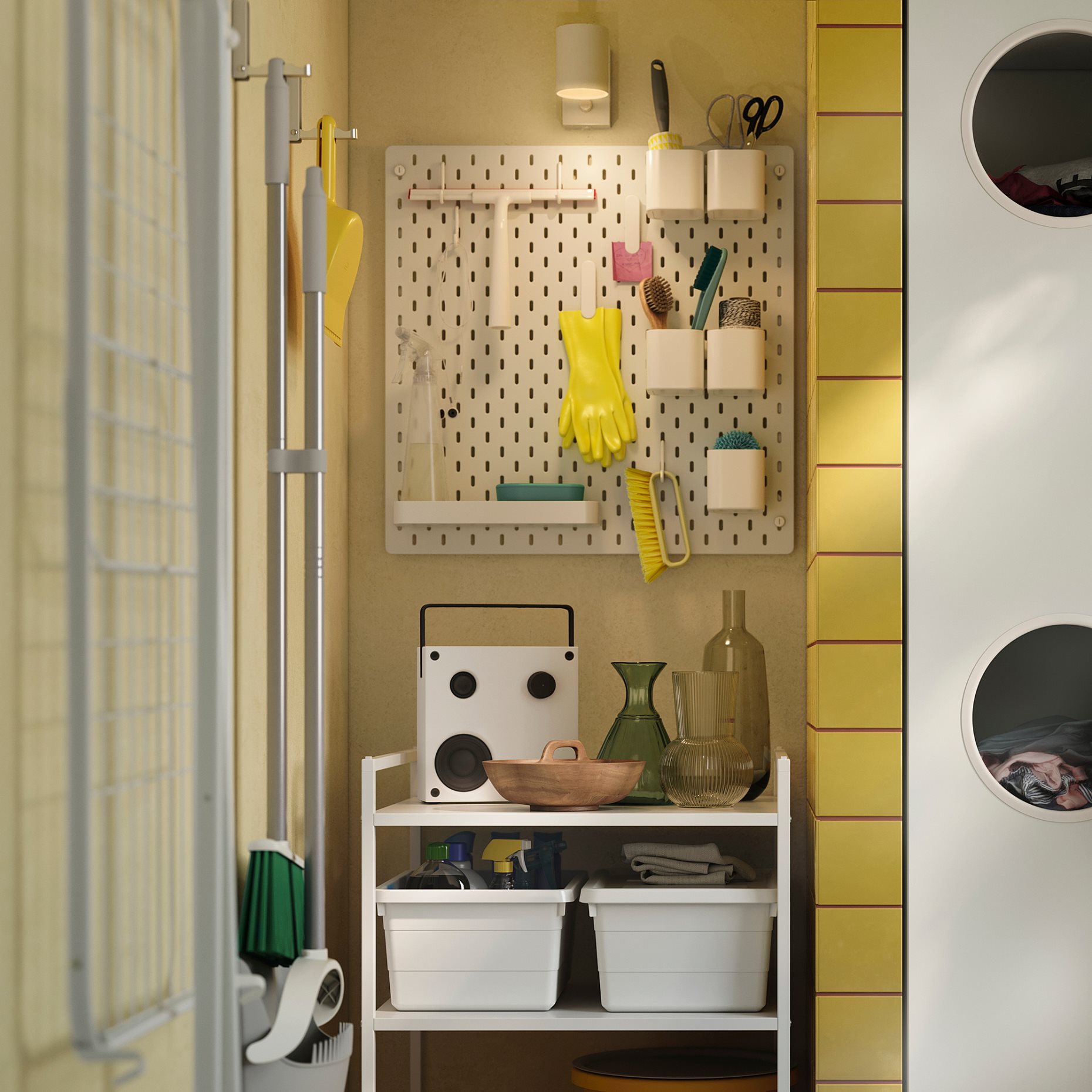 SKÅDIS, διάτρητος πίνακας με αξεσουάρ, 76x56 cm, 894.063.65