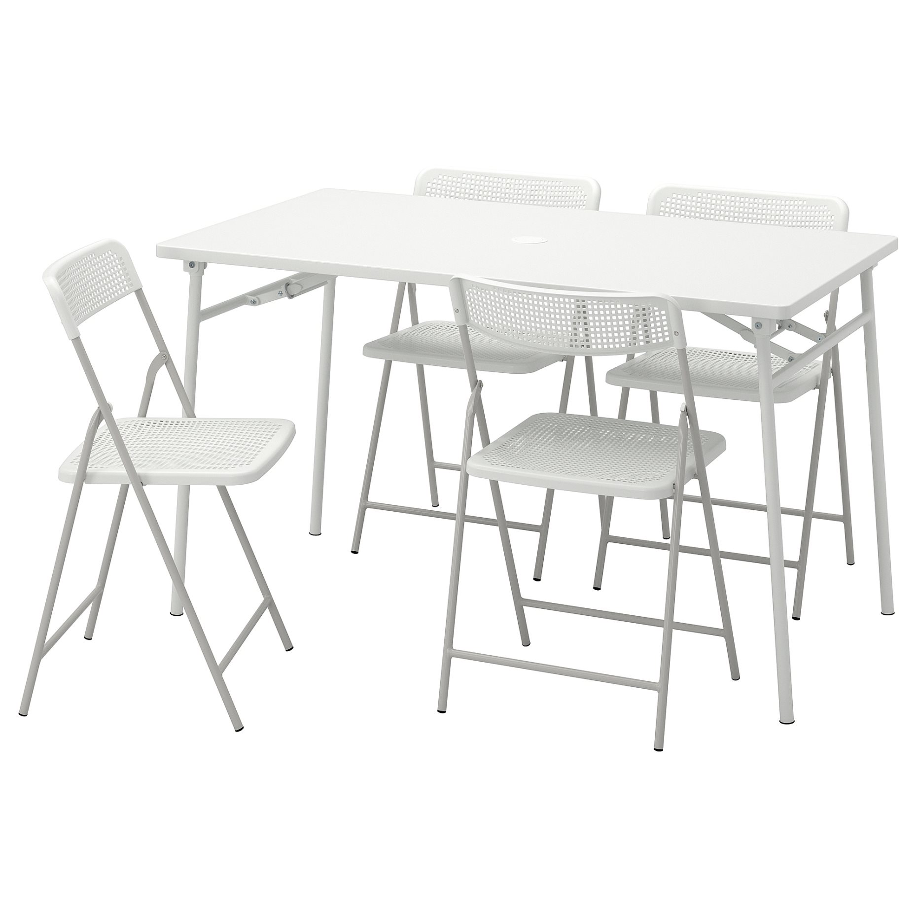 TORPARÖ, table/4 folding chairs/outdoor, 130 cm, 894.948.66