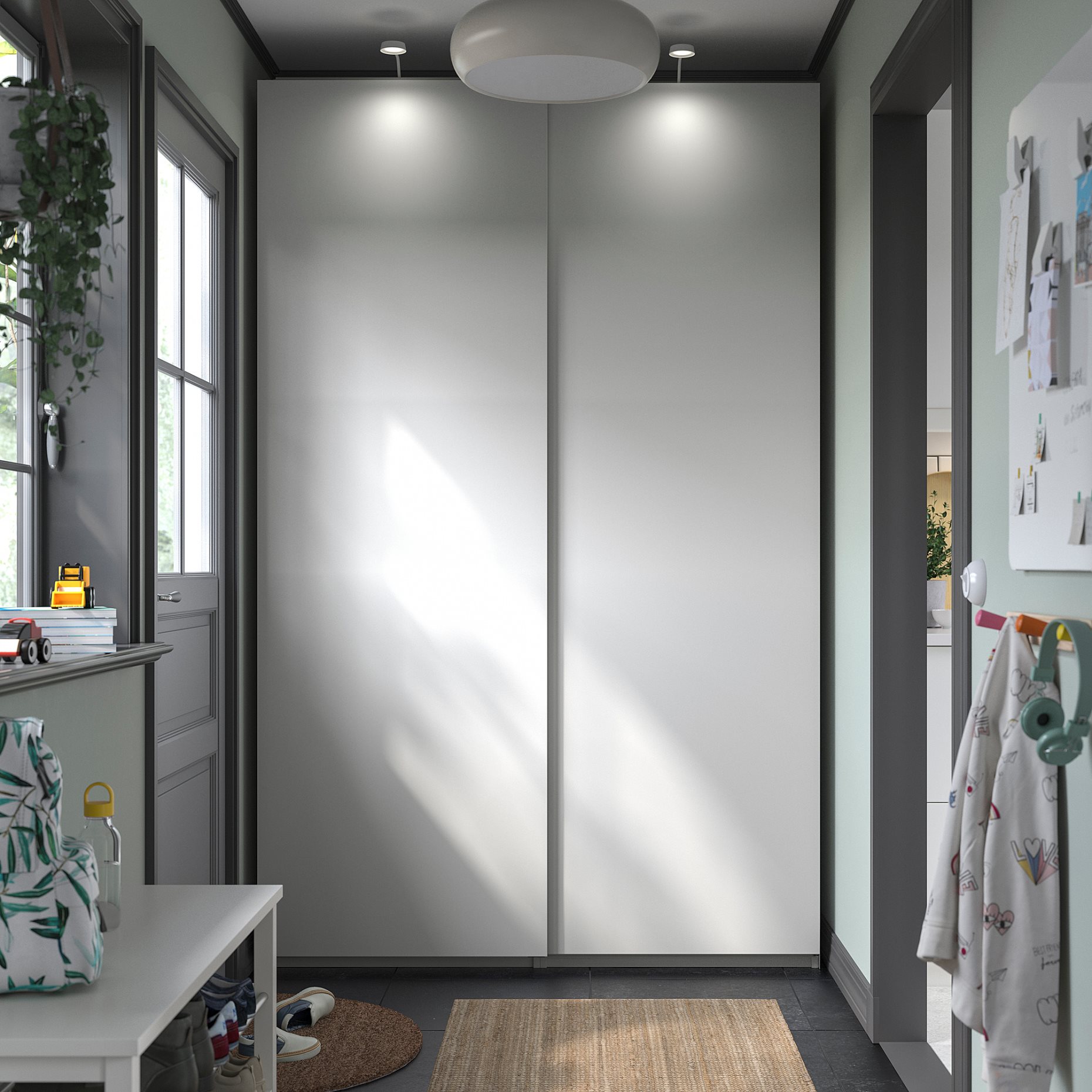 PAX/HASVIK, ντουλάπα με συρόμενες πόρτες, 150x43x236 cm, 895.002.97