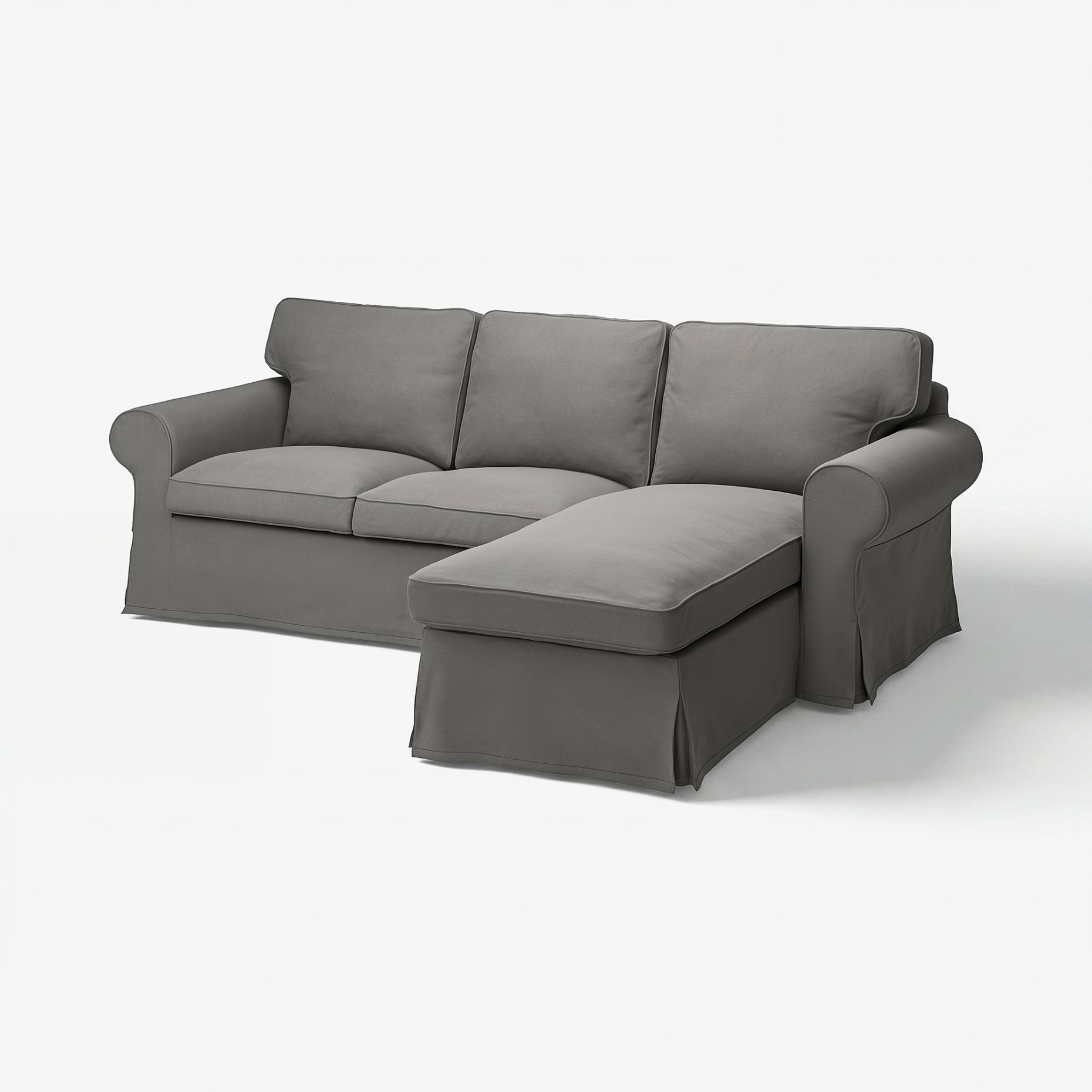 EKTORP, 3-seat sofa with chaise longue, 895.090.28