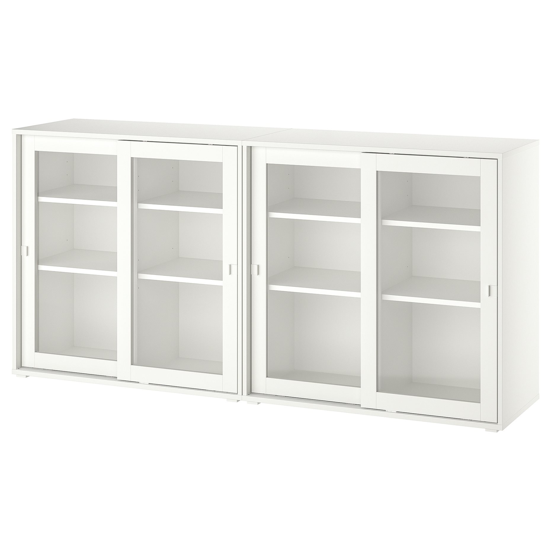 VIHALS, storage combination with glass doors, 190x37x90 cm, 895.212.09