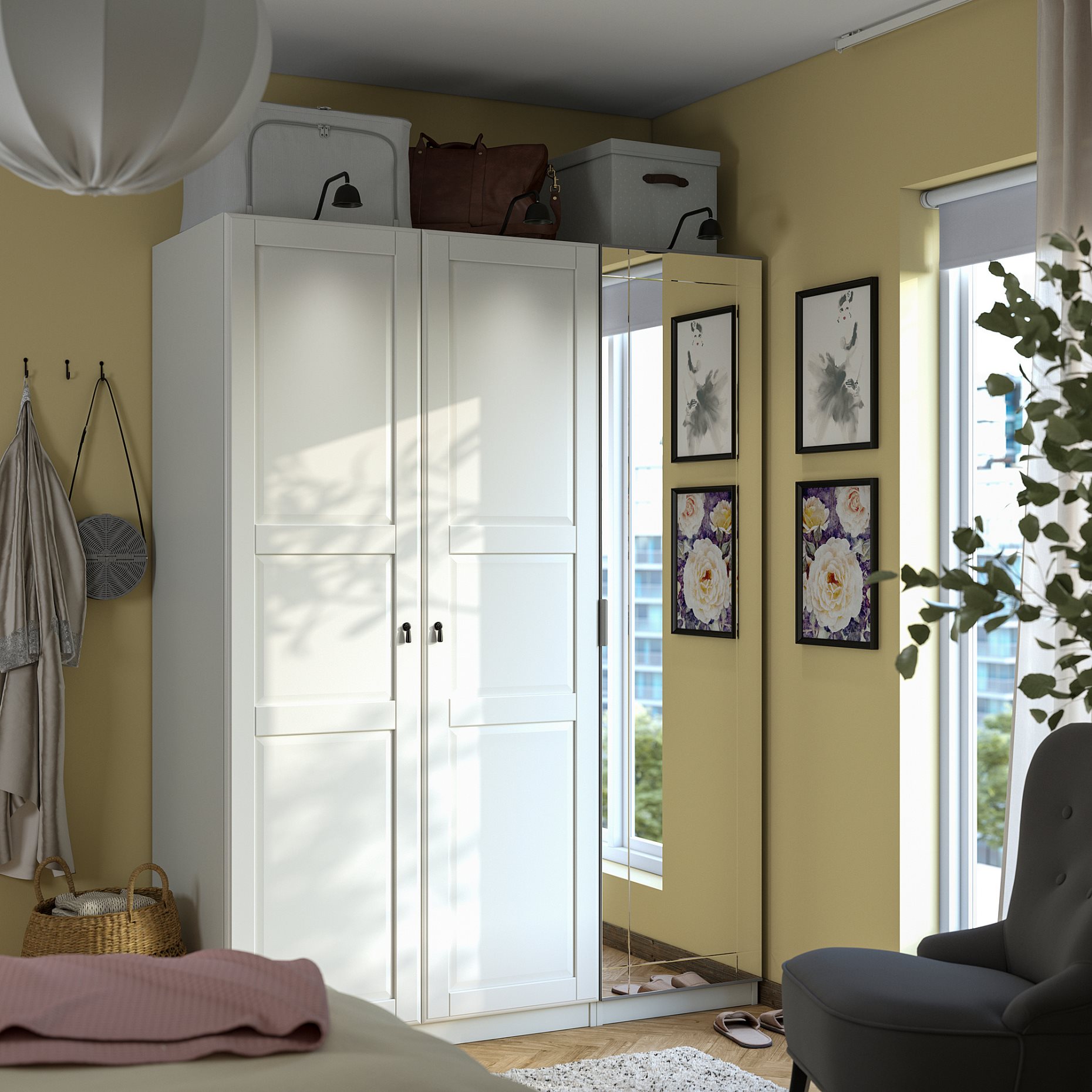 PAX/KAMMAR/TYSS, συνδυασμός ντουλάπας, 150x60x201 cm, 895.725.62