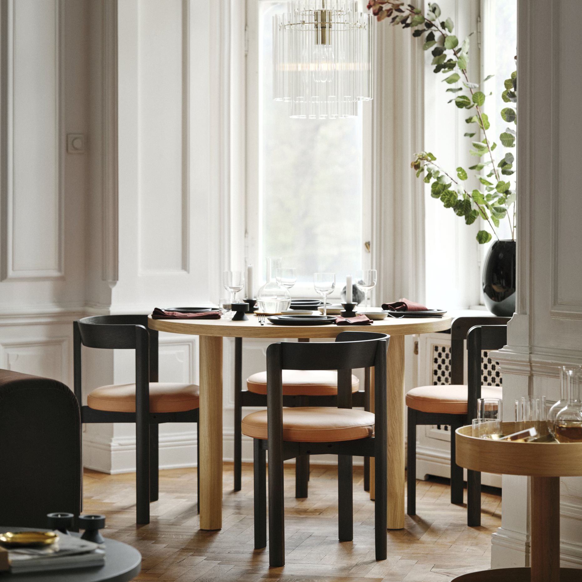 STOCKHOLM 2025, table and 4 chairs, 115 cm, 895.800.05