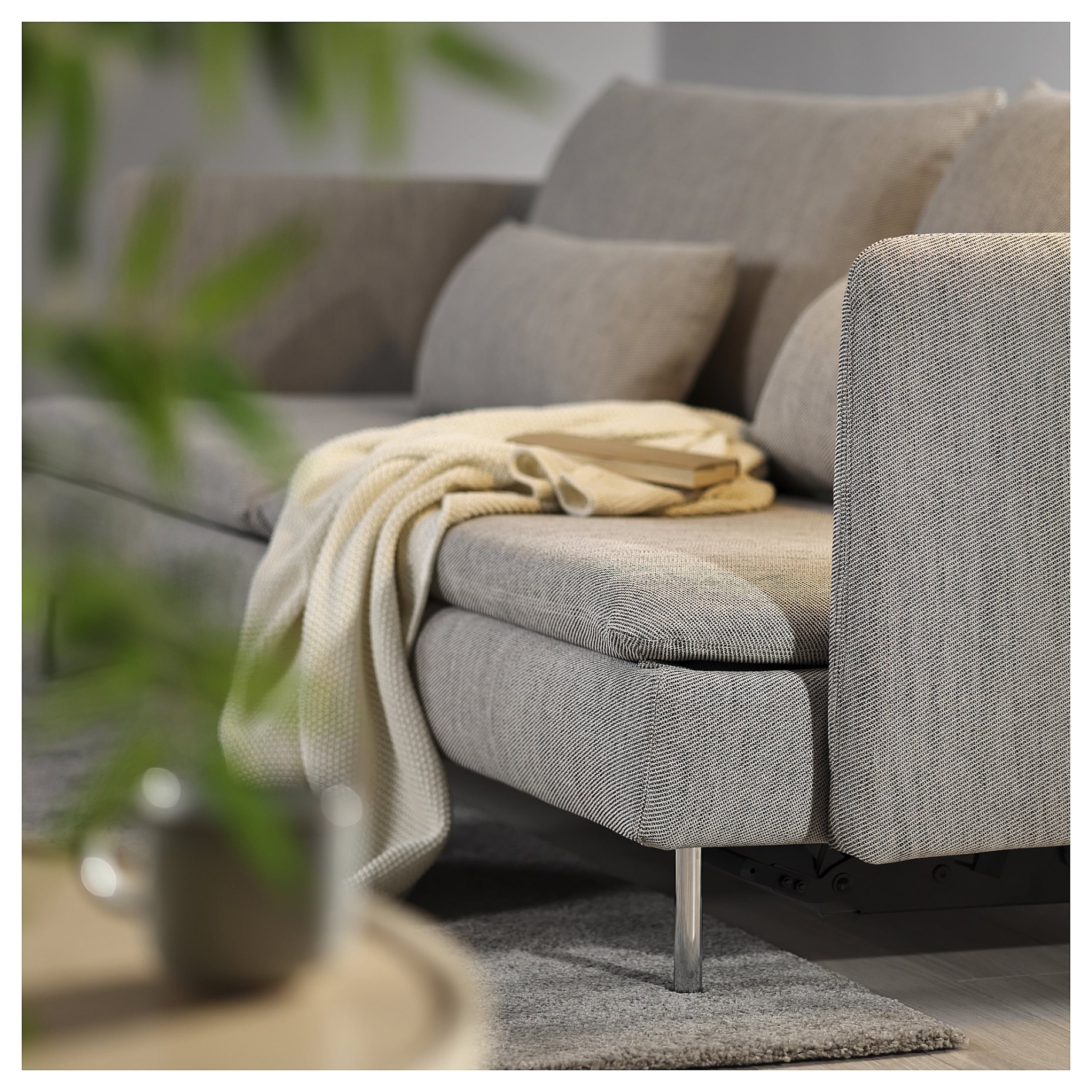 SÖDERHAMN, τριθέσιος καναπές-κρεβάτι με μπράτσα, 895.800.67