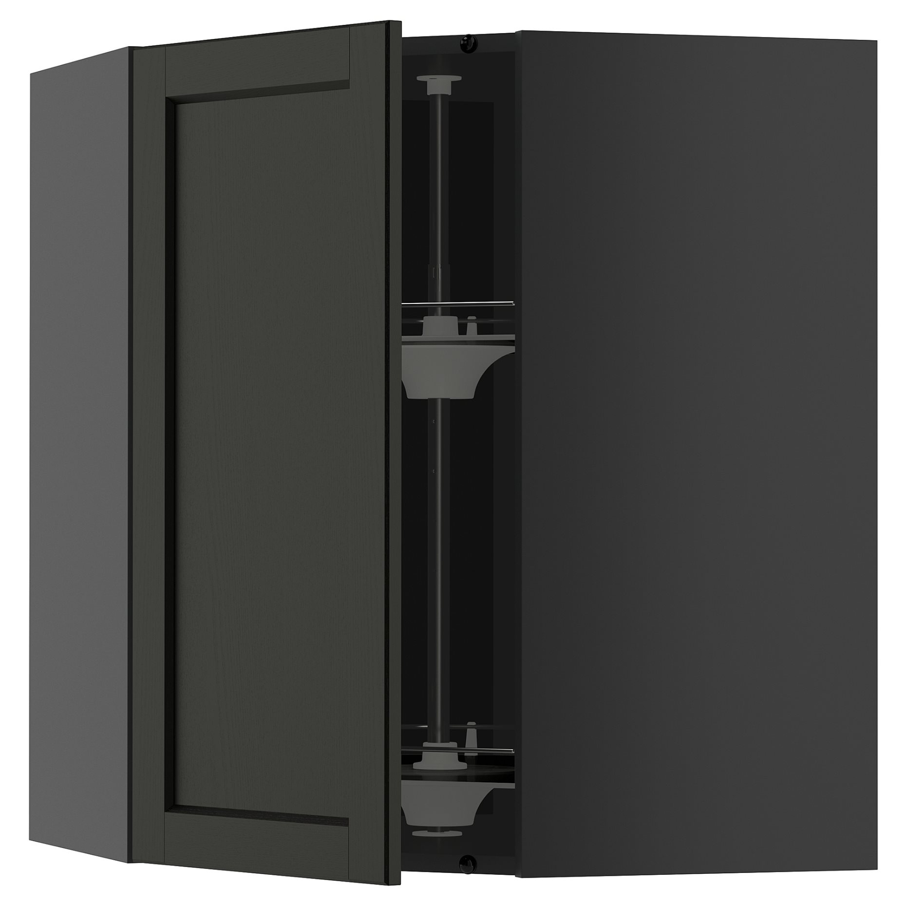 METOD, γωνιακό ντουλάπι τοίχου με καρουζέλ, 68x80 cm, 895.874.17