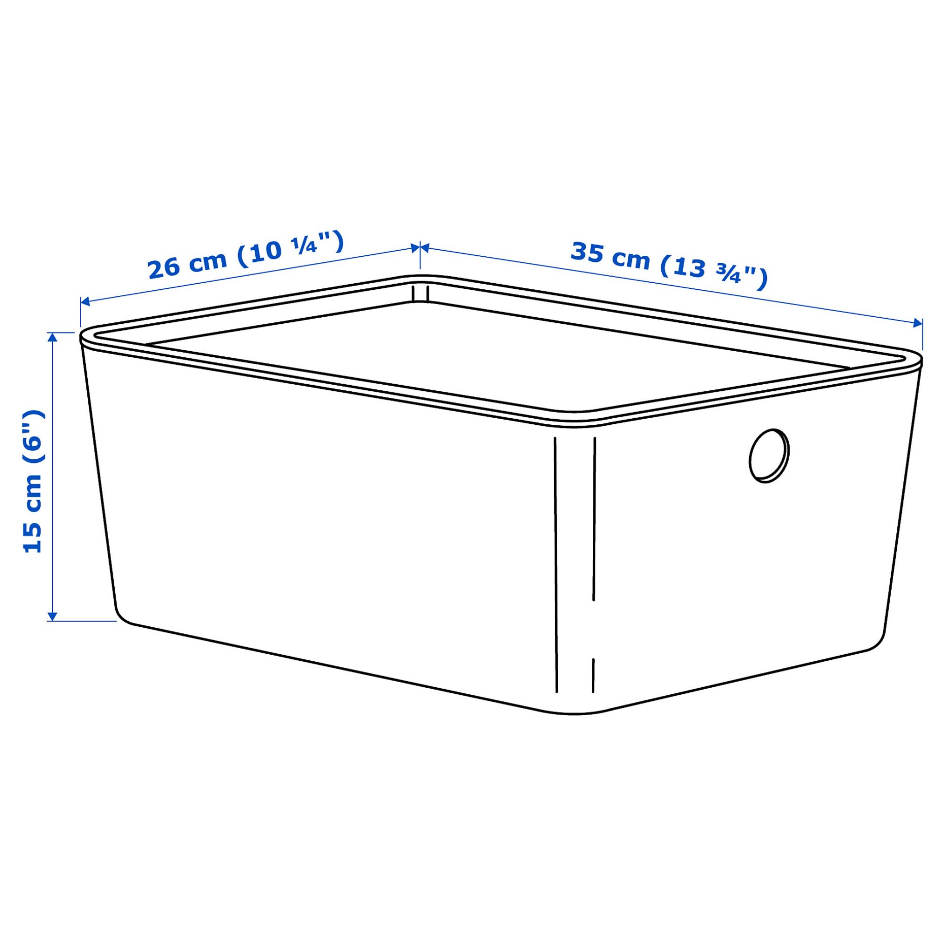 KUGGIS, box with lid, 26x35x15 cm, 896.001.69