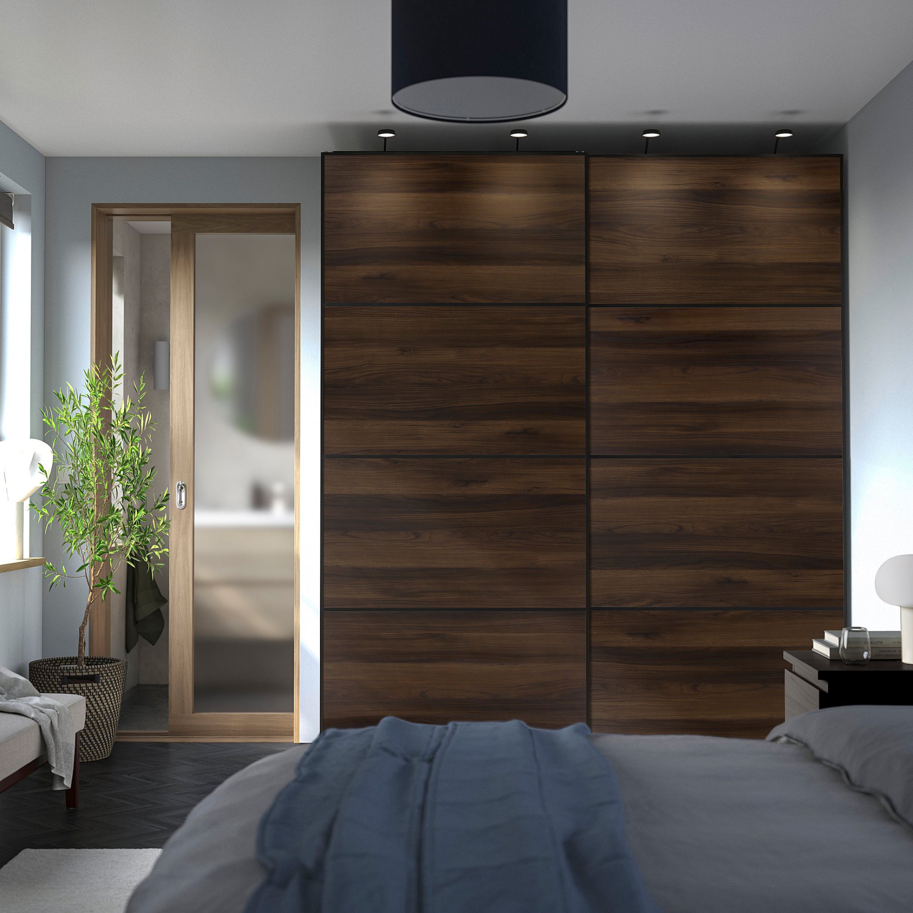 PAX, wardrobe with sliding doors, 200x66x236 cm, 896.088.63
