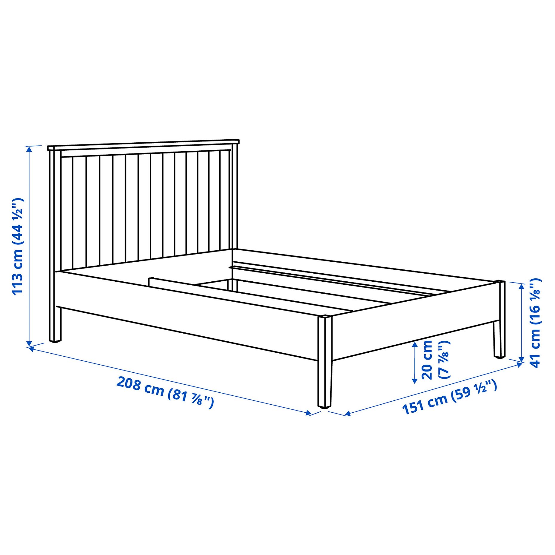 GULLABERG, bed frame, 140x200 cm, 896.147.79