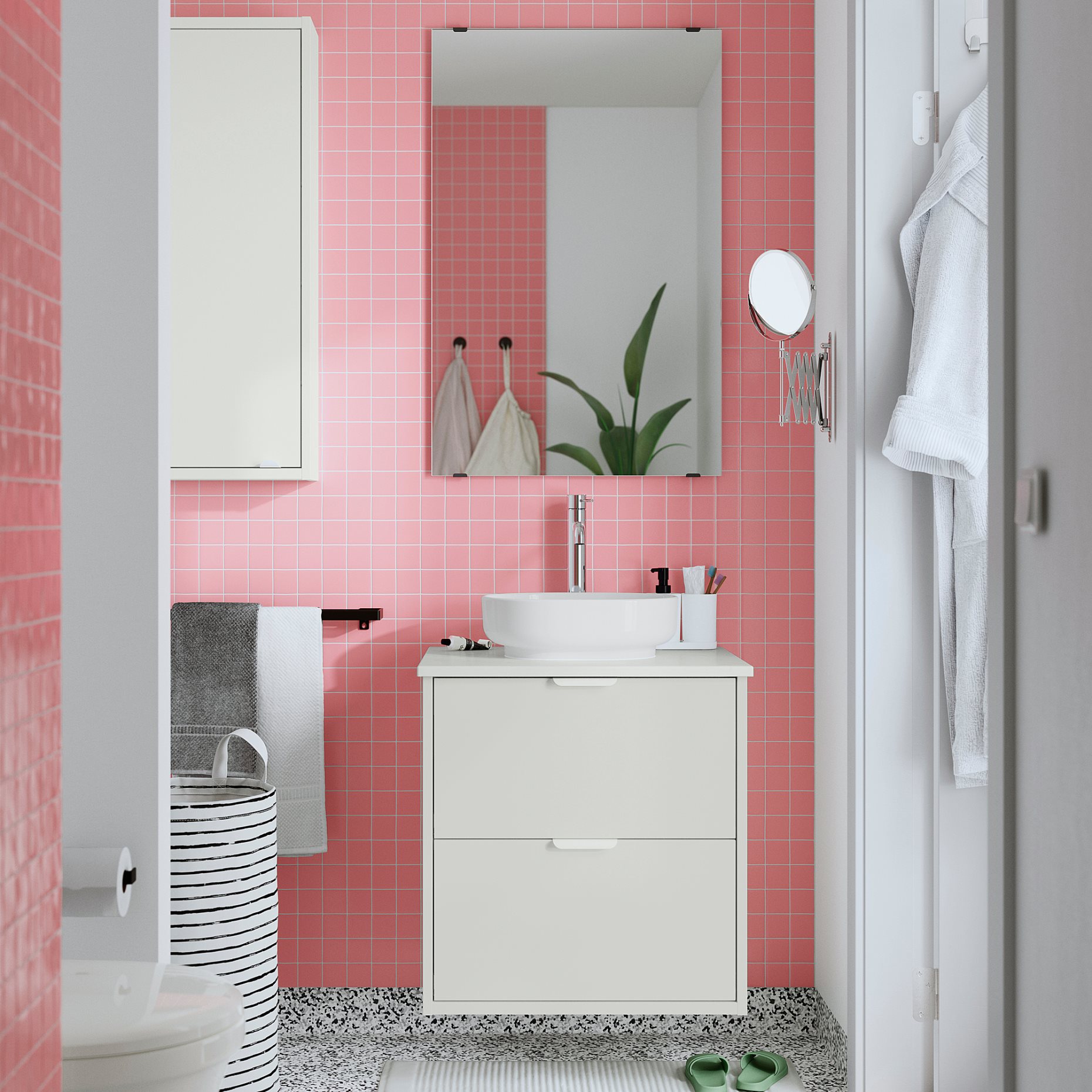 HAVBÄCK/VINDEL, wash-stand with drawers/wash-basin, 62x49x77 cm, 896.224.54