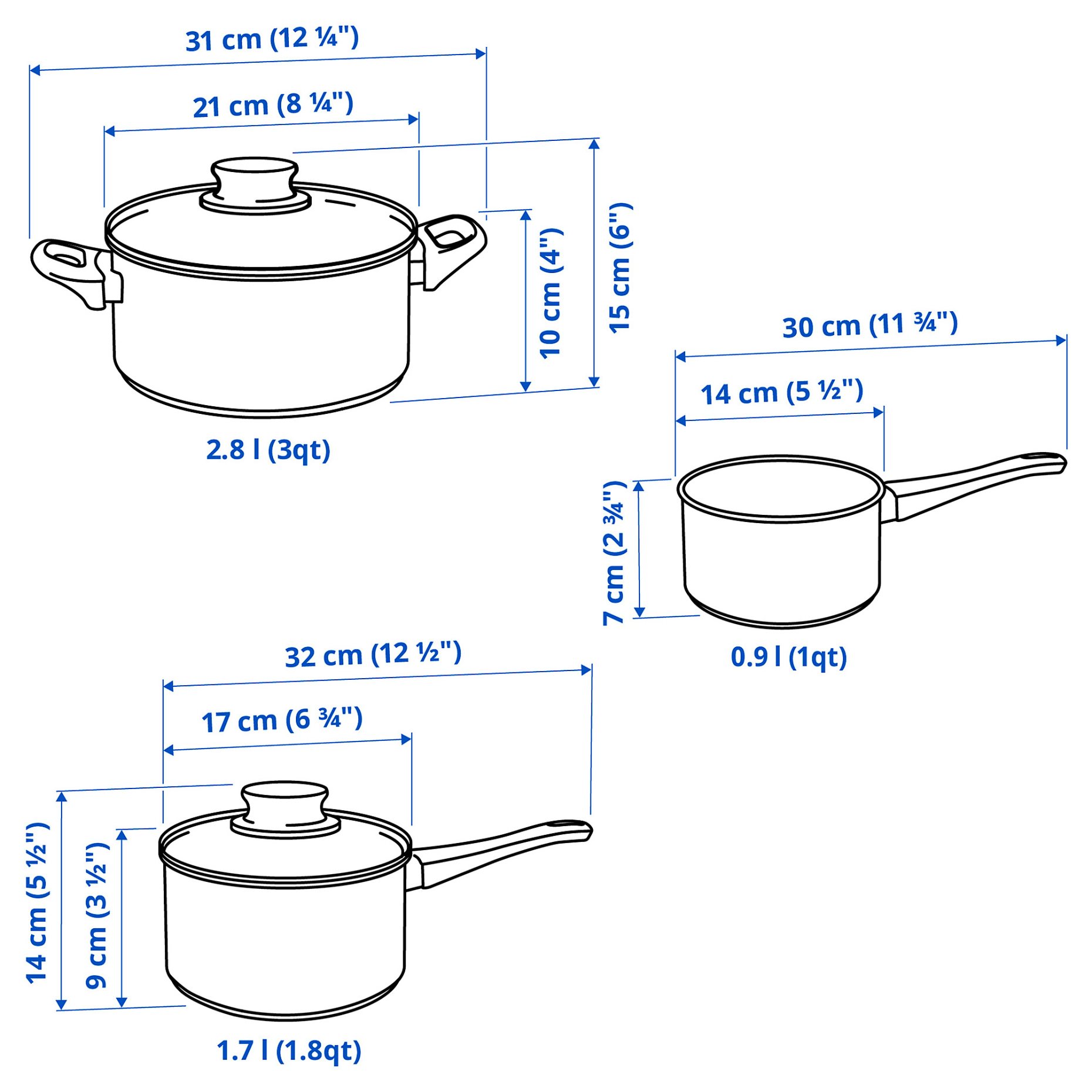 ANNONS, Σκεύη μαγειρικής, σετ 3 τεμ., 902.074.02
