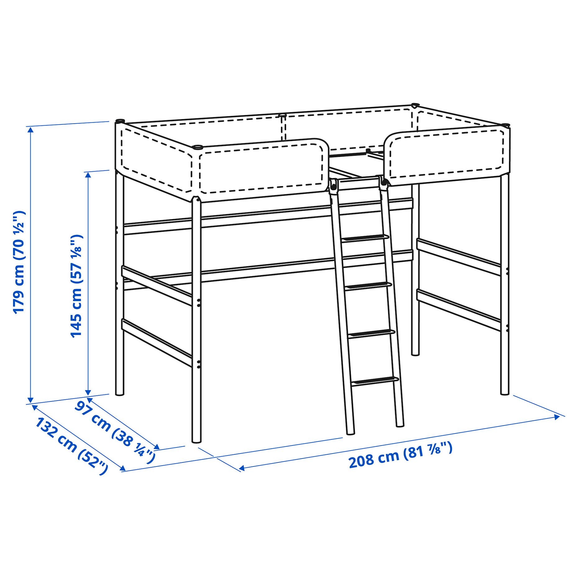 TUFFING, loft bed frame, 902.994.49