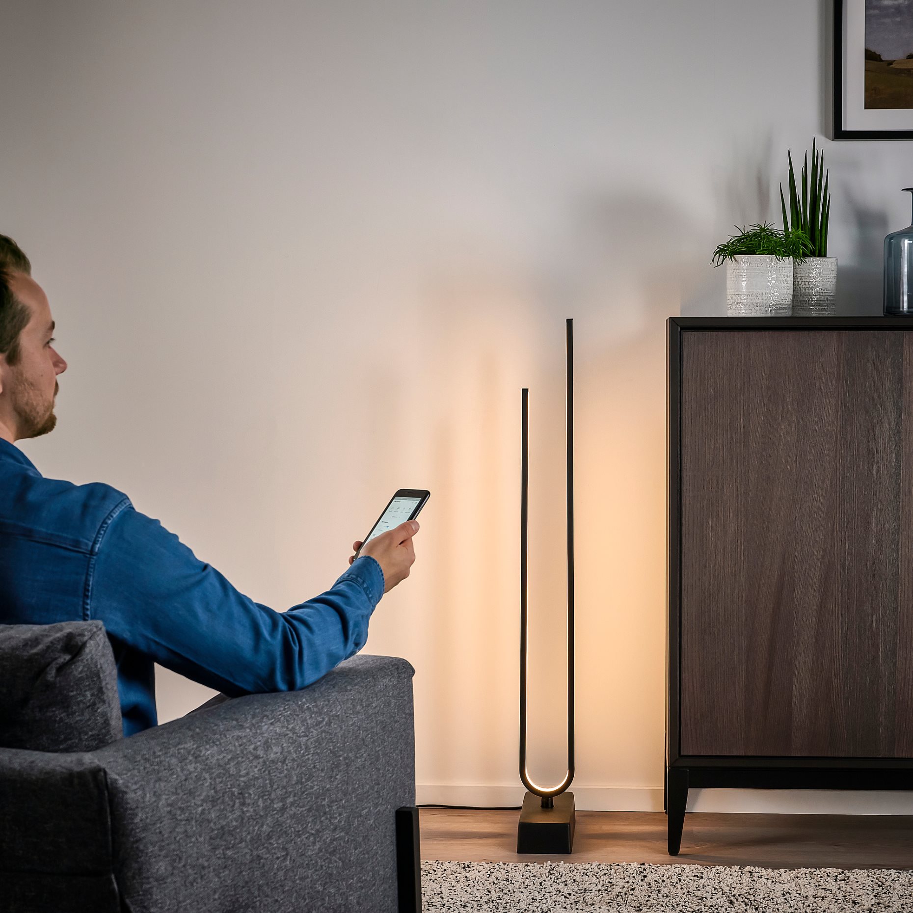 PILSKOTT, smart floor lamp with built-in LED light source, 904.781.20