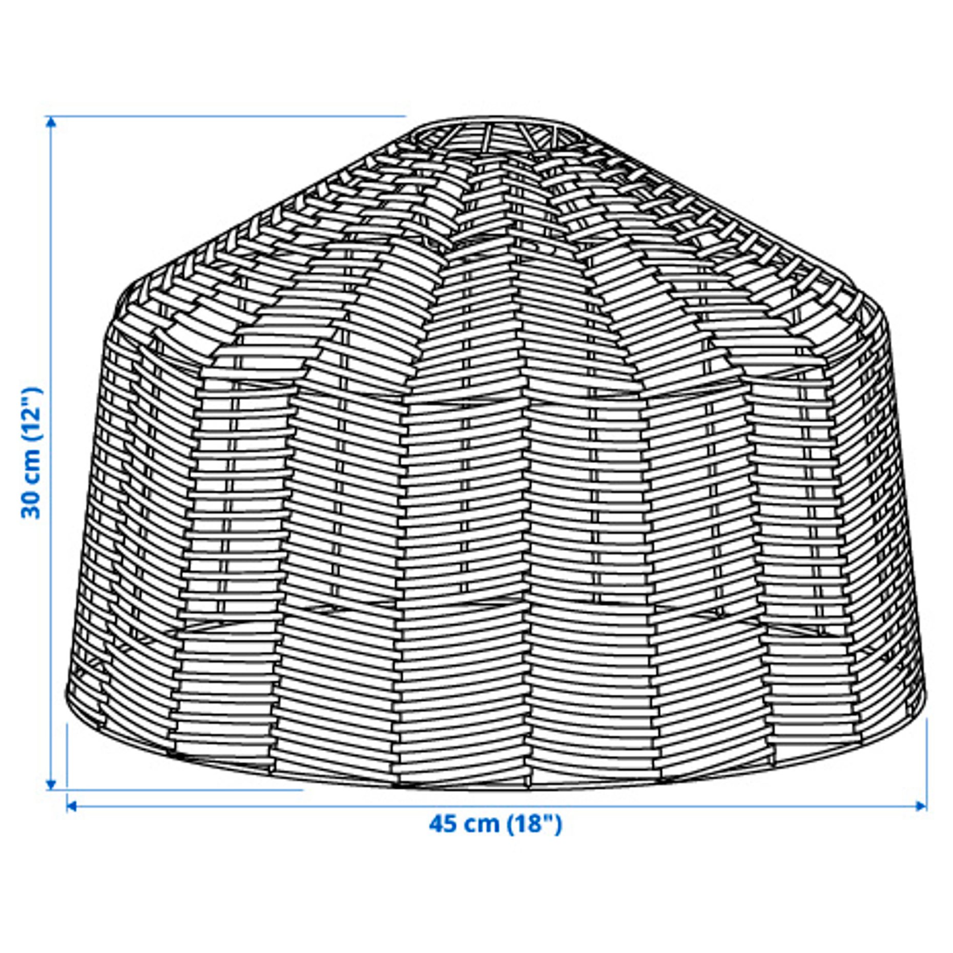 KAPPELAND, καπέλο φωτιστικού οροφής, 45 cm, 905.145.14