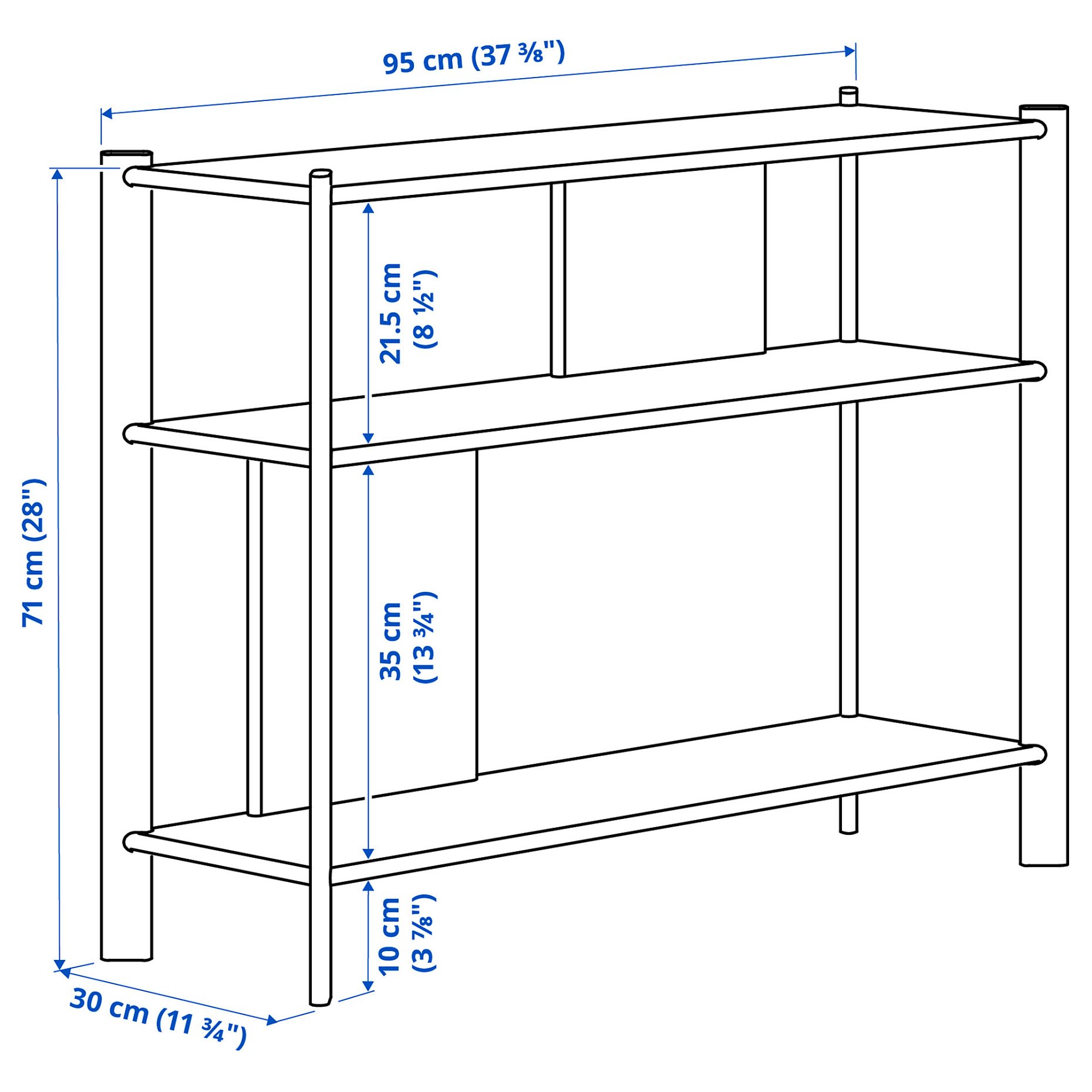 JÄTTESTA, βοηθητικό τραπεζάκι, 95x30 cm, 905.219.15