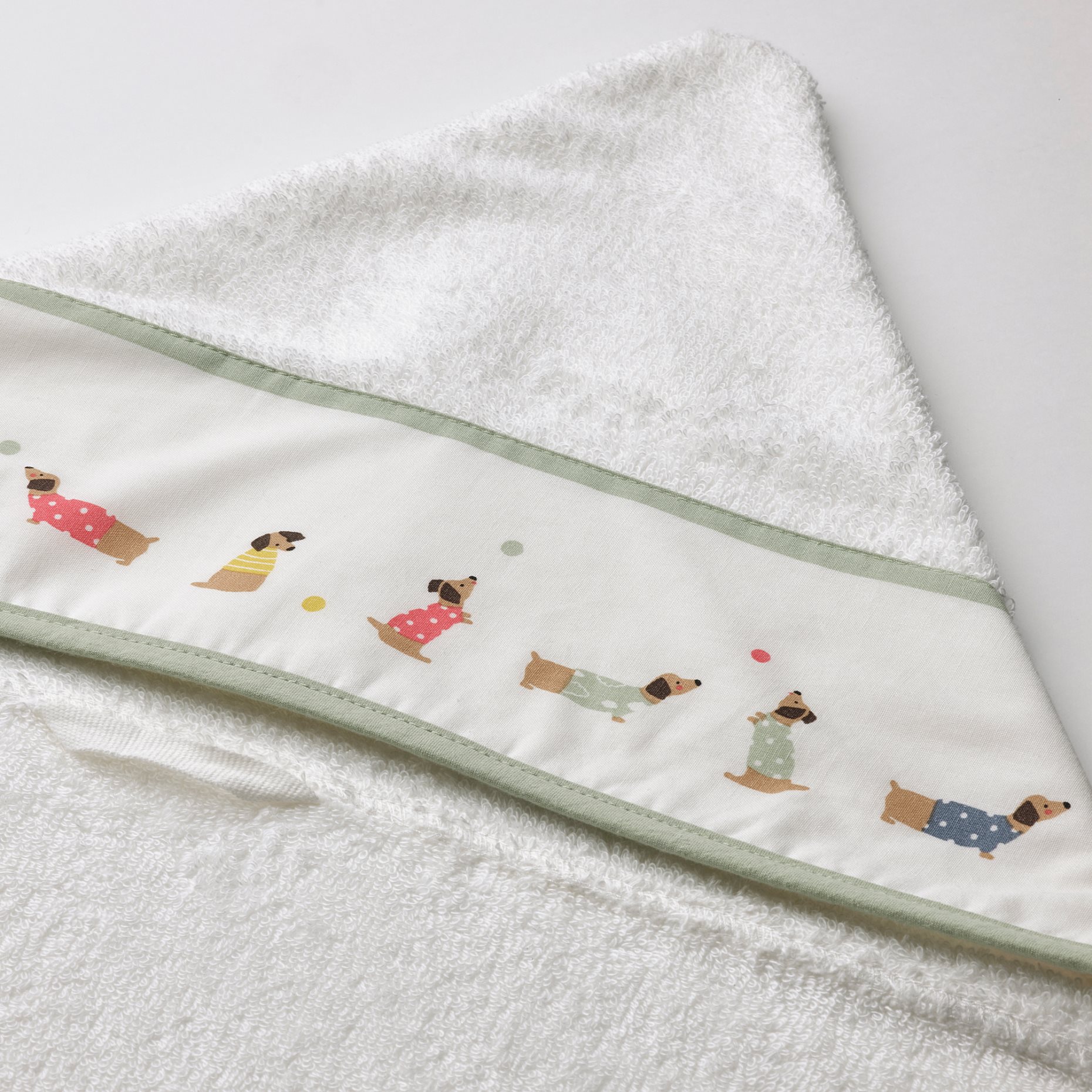 DRÖMSLOTT, πετσέτα μωρού με κουκούλα/μοτίβο κουτάβι, 60x125 cm, 905.263.76