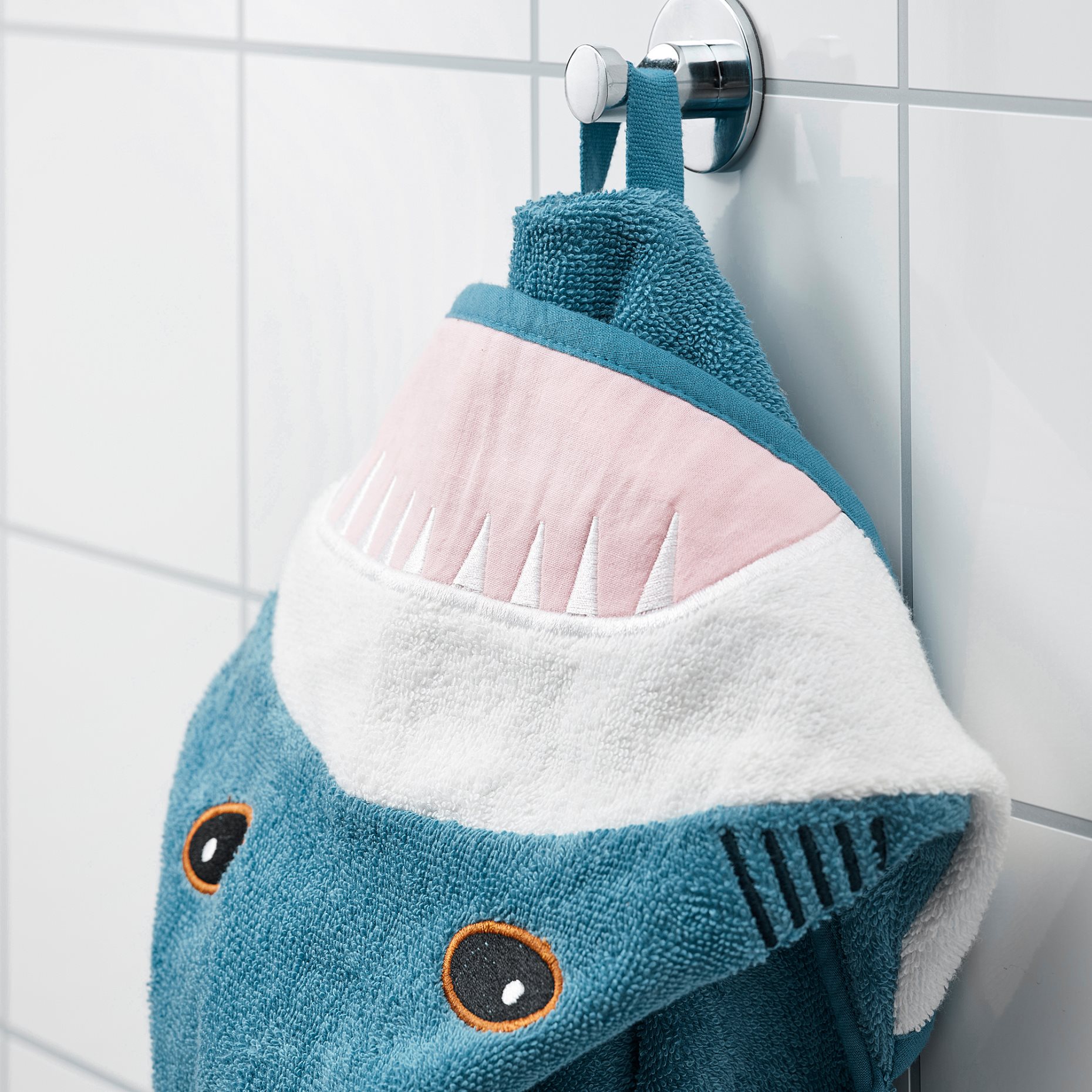 BLÅVINGAD, πετσέτα με κουκούλα/σχήμα καρχαρία, 70x140 cm, 905.284.41
