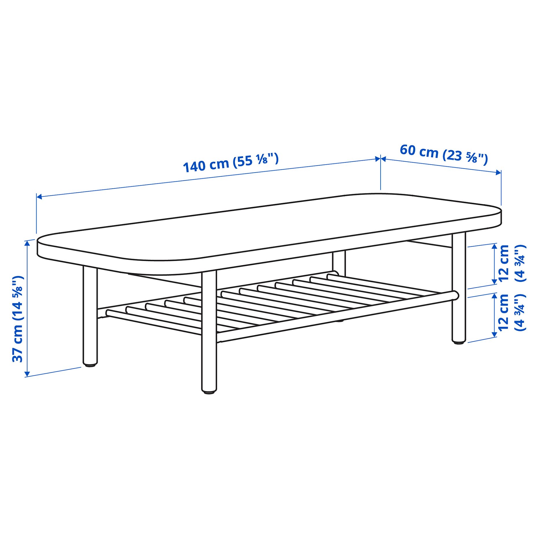 LISTERBY, coffee table, 140x60 cm, 905.622.46