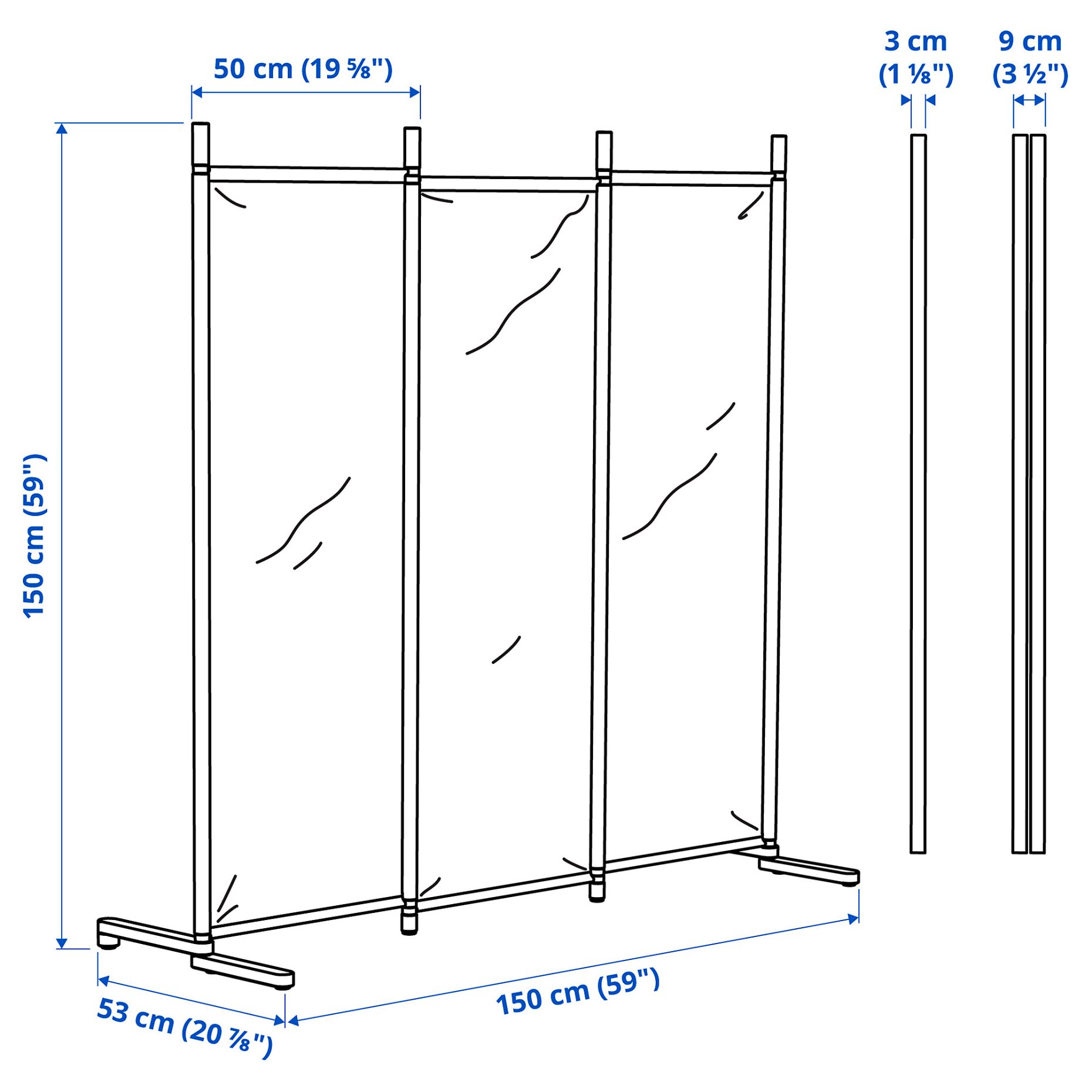 GLAMBERGET, room divider, 150x150 cm, 905.647.35