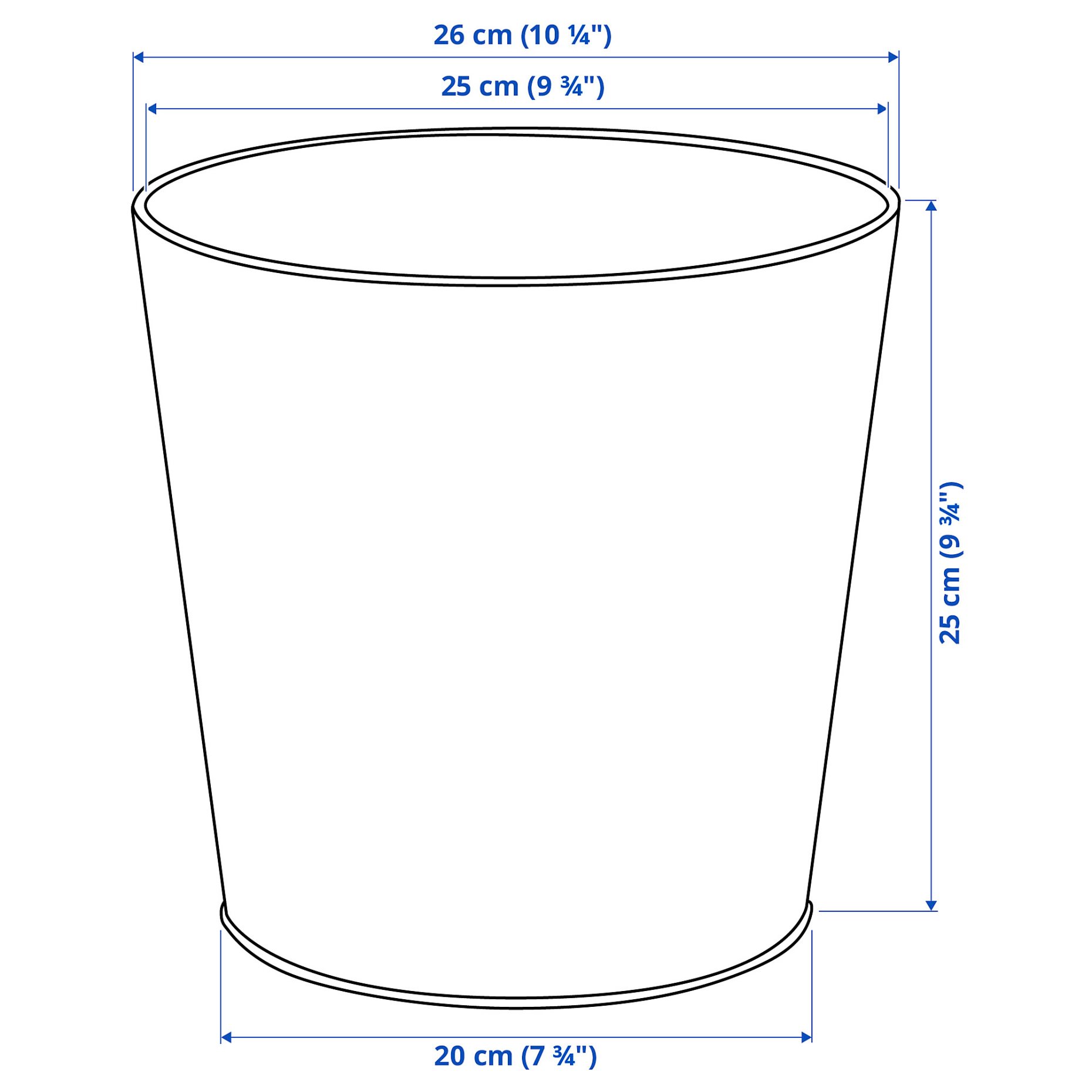 VITLÖK, plant pot in/outdoor, 24 cm, 905.847.57