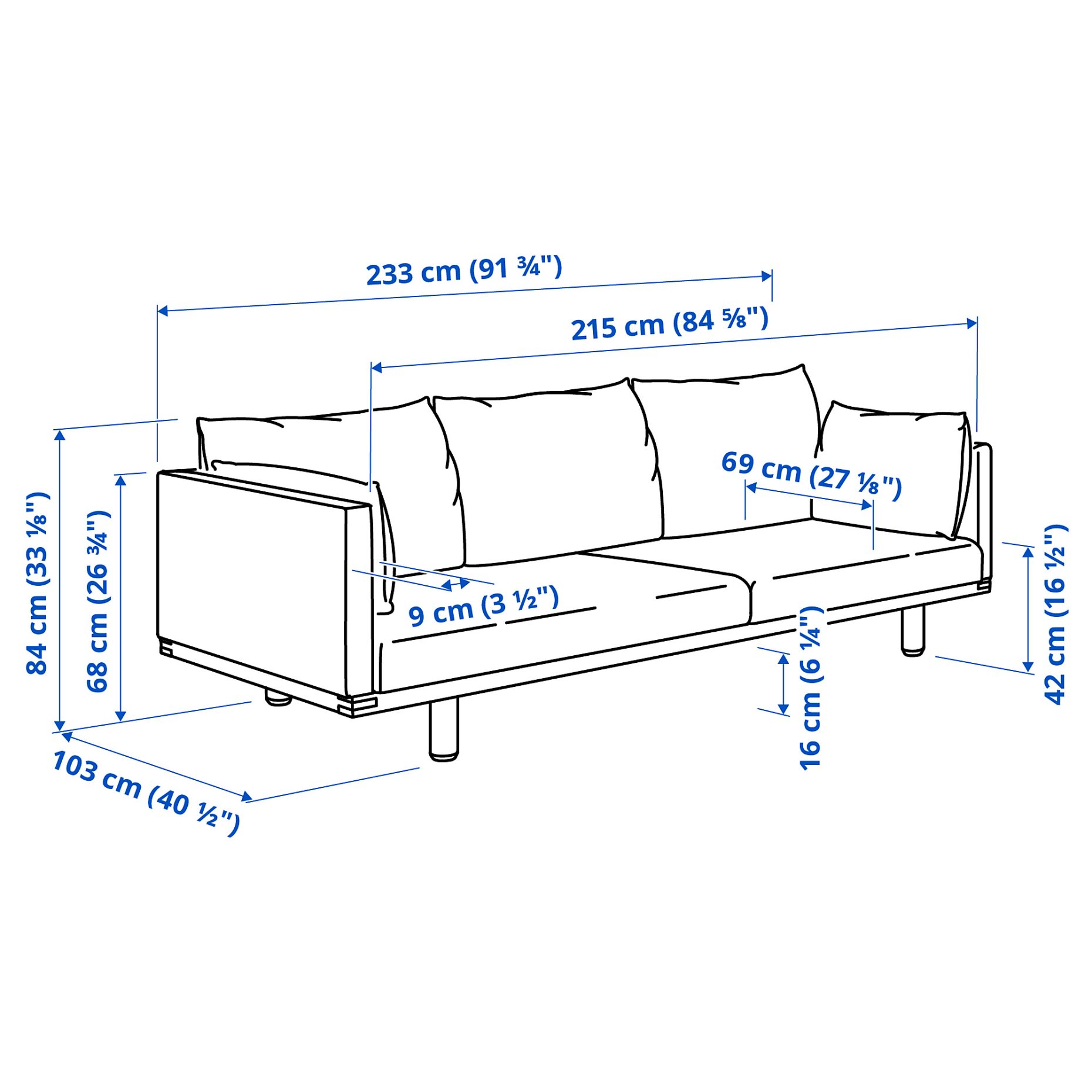 STOCKHOLM 2025, 3-seat sofa, 905.860.92