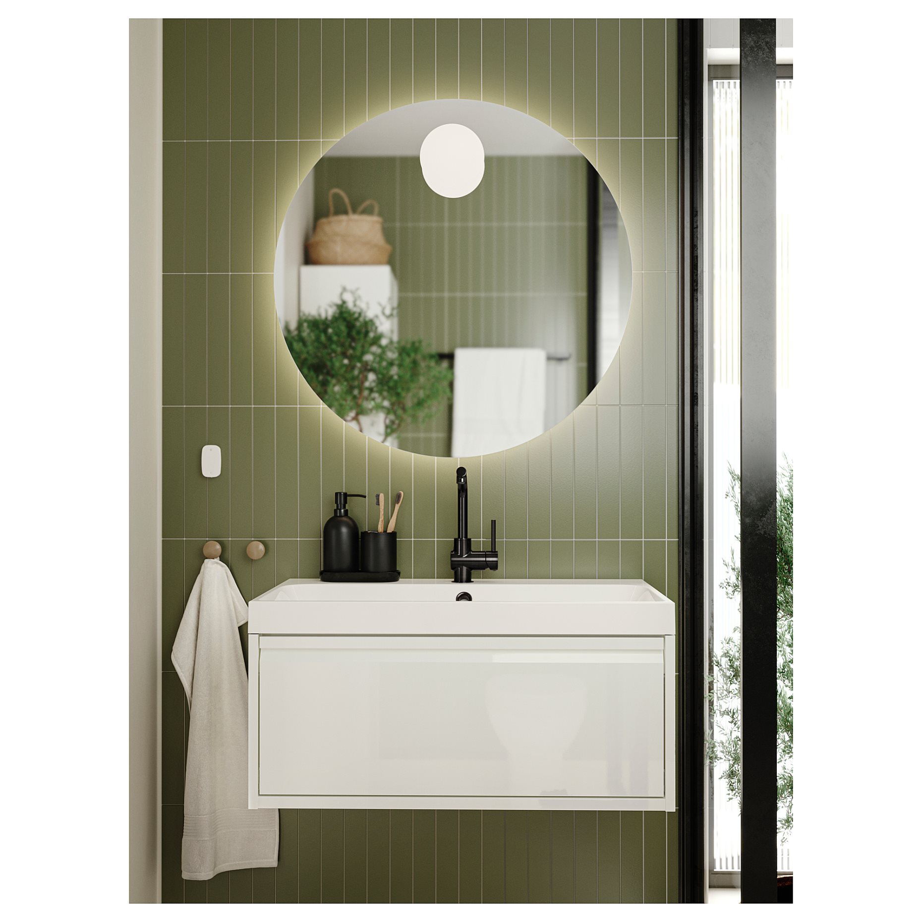 GANSJÖN, 3-piece bathroom set, 905.870.39
