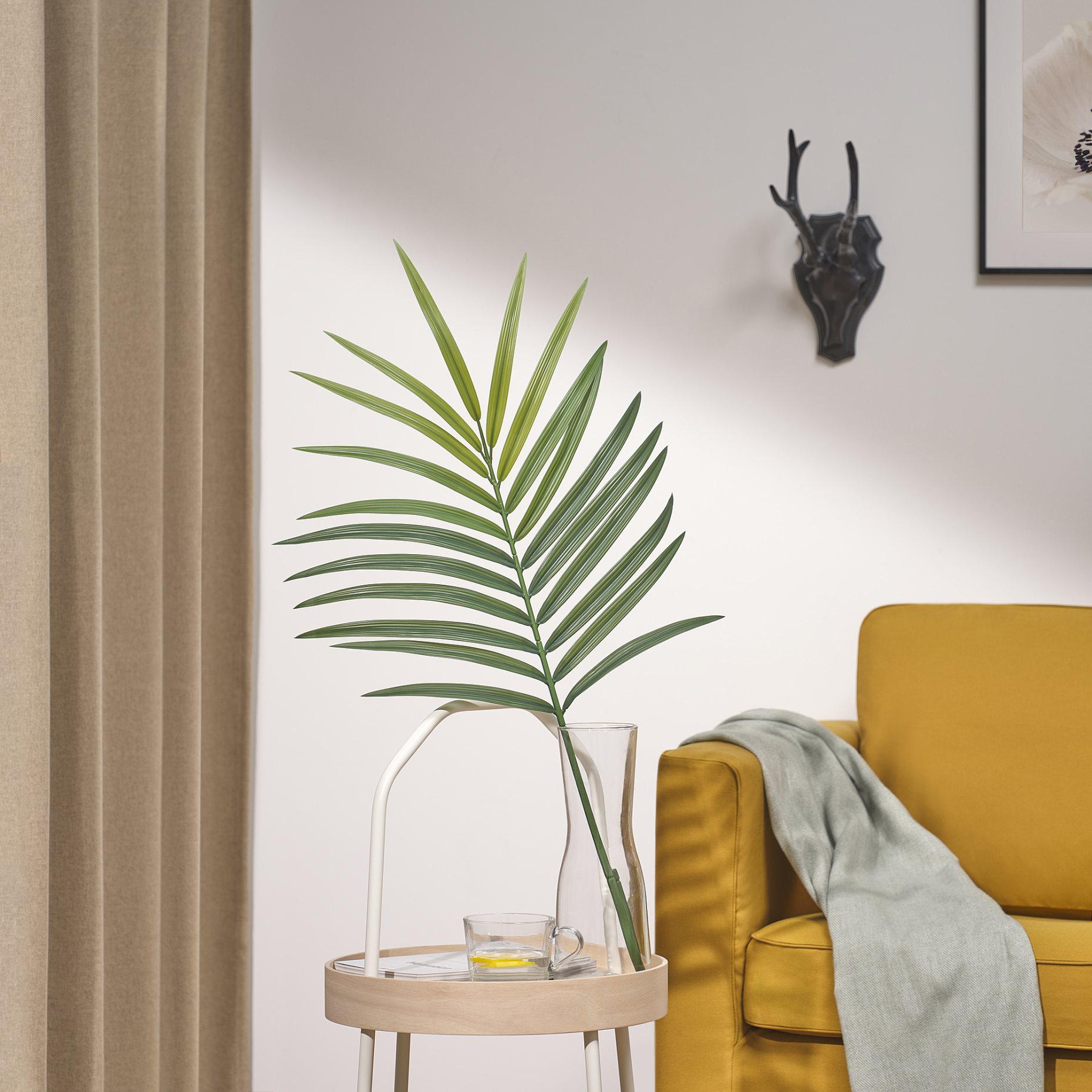 SMYCKA, artificial leaf in/outdoor/palm, 100 cm, 905.932.76